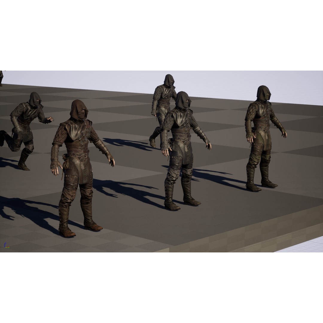 Thief 3D Model – Low Poly Character Rigged for Games, FBX - View 35