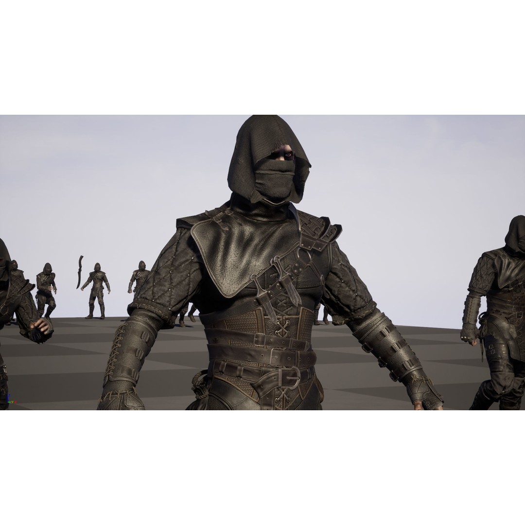 Thief 3D Model – Low Poly Character Rigged for Games, FBX - View 36