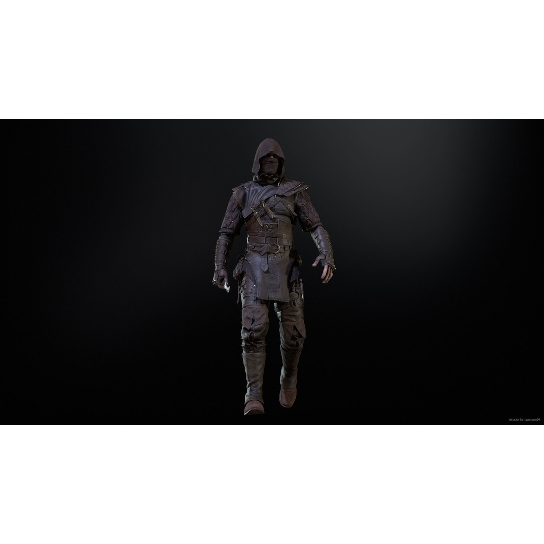 Thief 3D Model – Low Poly Character Rigged for Games, FBX - View 6