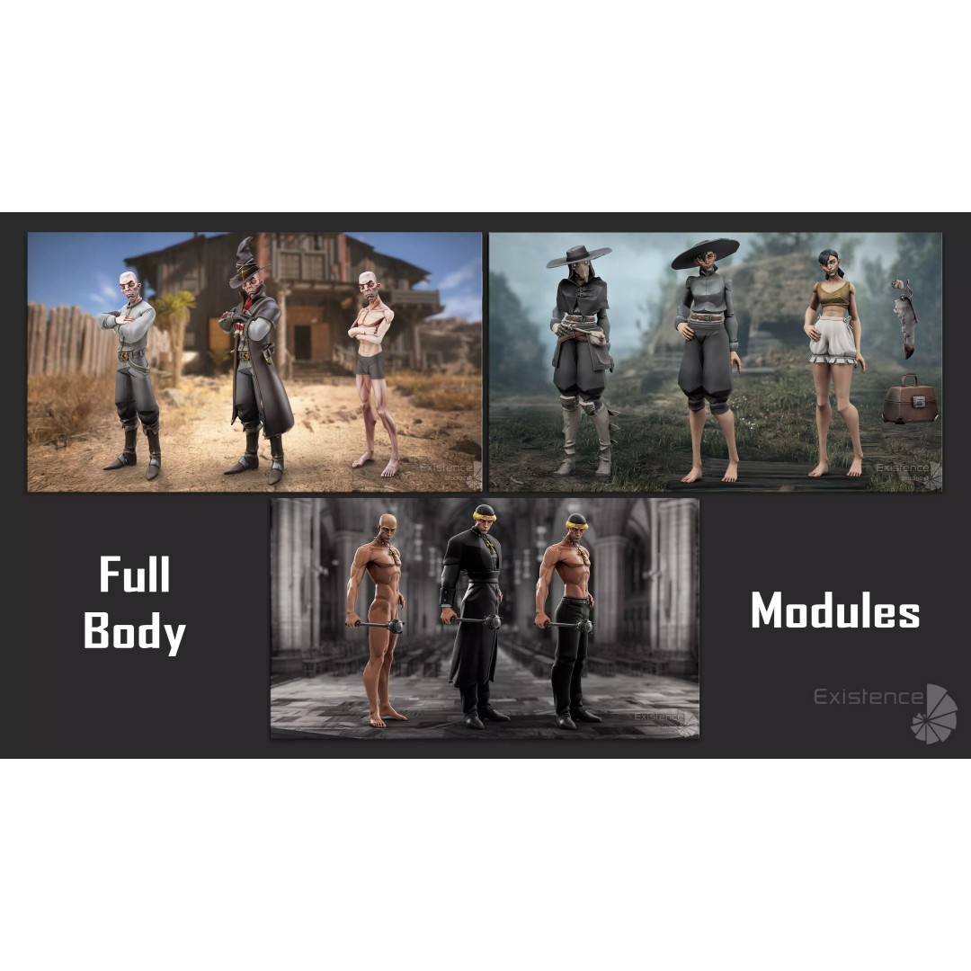 Stylized Fantasy Characters 3D Model – Low Poly Mega Bundle, FBX - View 39