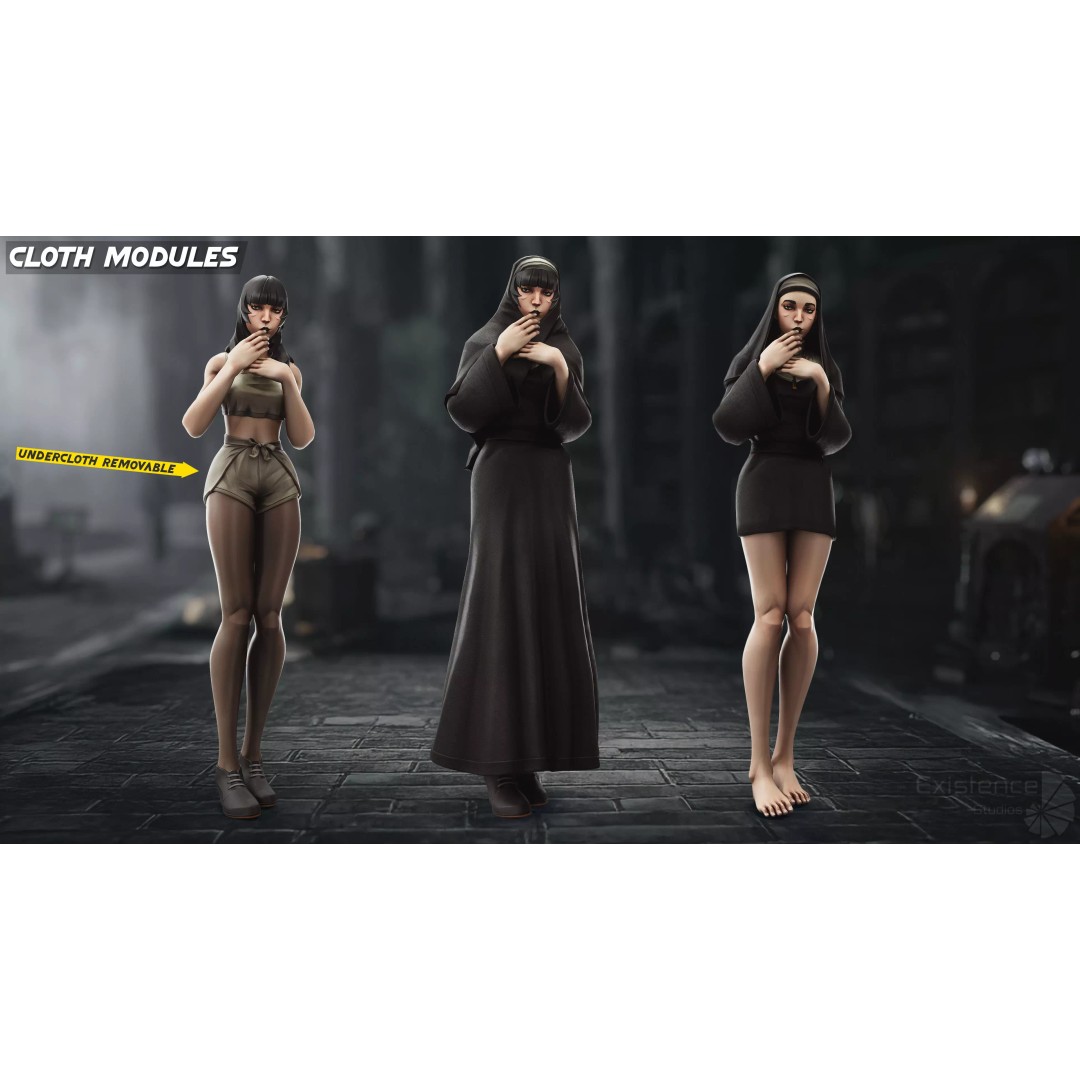 Stylized Fantasy Characters 3D Model – Low Poly Mega Bundle, FBX - View 40