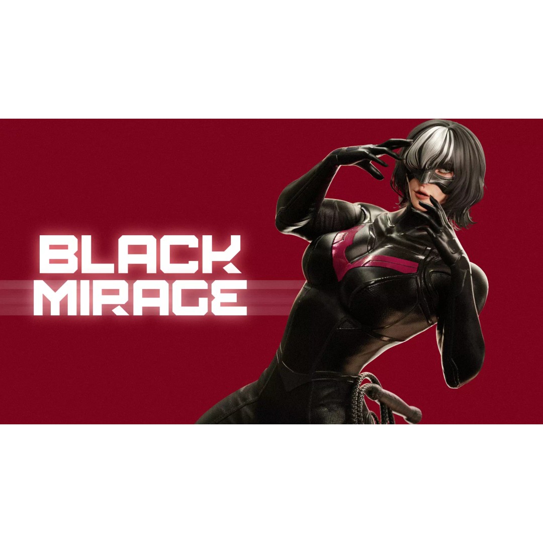 Black Mirage 3D Model – Low Poly Female Superhero, Rigged FBX - View 6