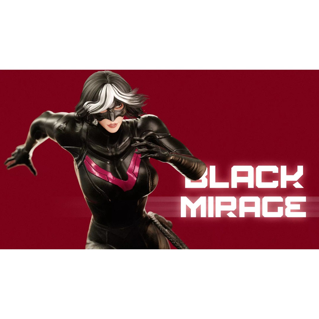 Black Mirage 3D Model – Low Poly Female Superhero, Rigged FBX - View 8