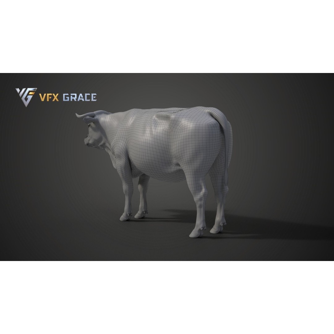 Cattle 3D Model – Realistic Rigged Character for Unreal Engine