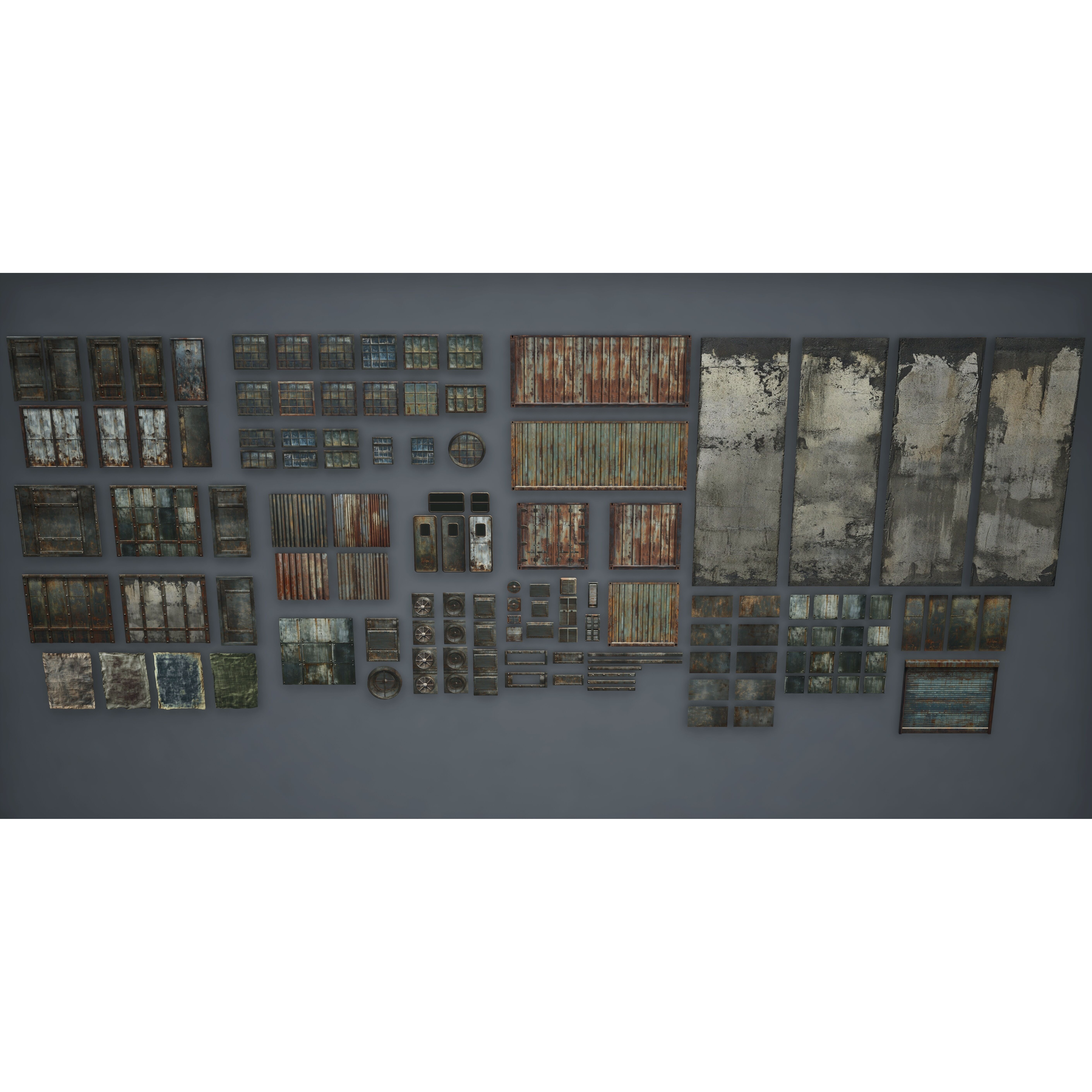 Post Apocalypse Survivor Environment Kitbash - Low-Poly 3D Model