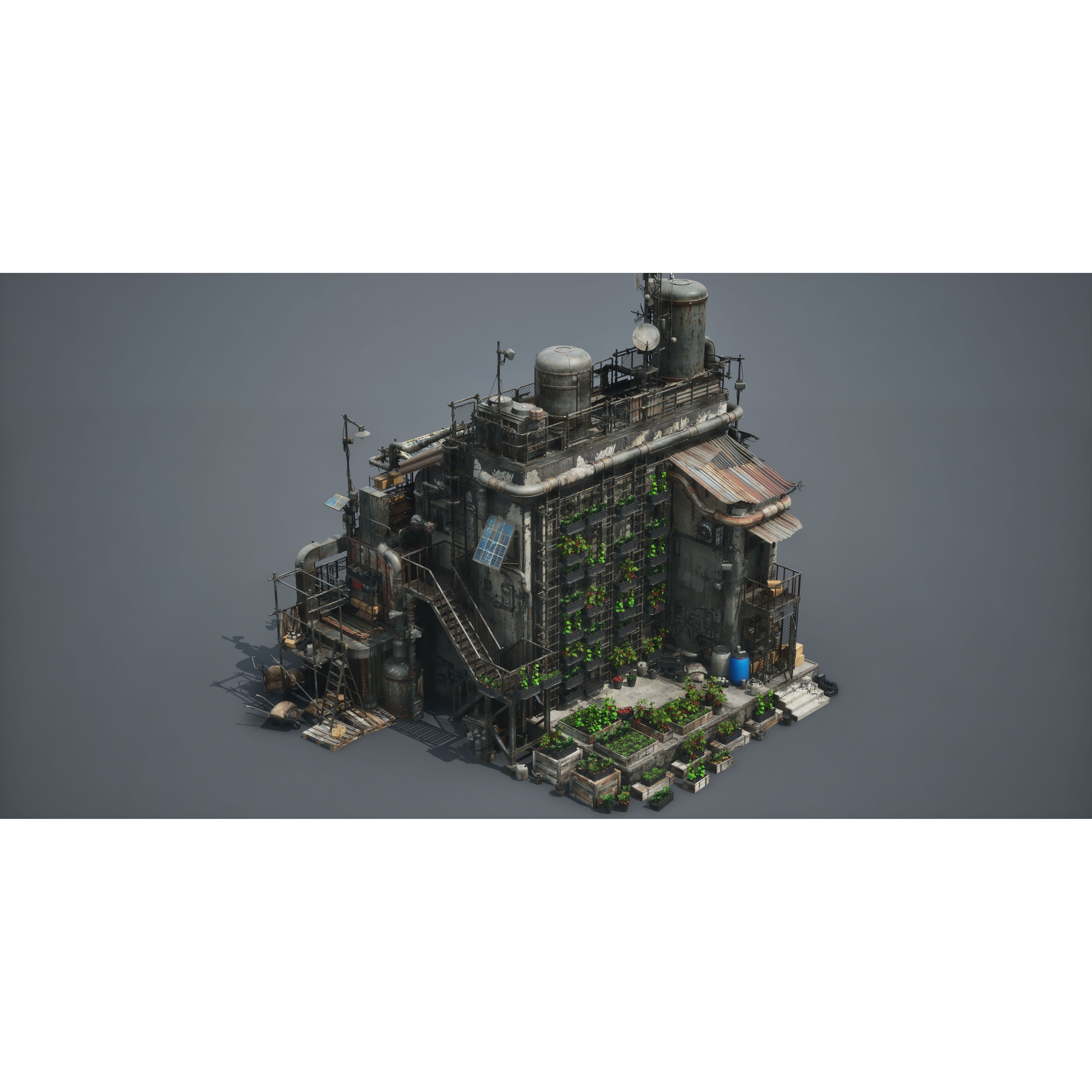 Post Apocalypse Survivor Environment Kitbash - Low-Poly 3D Model - View 16