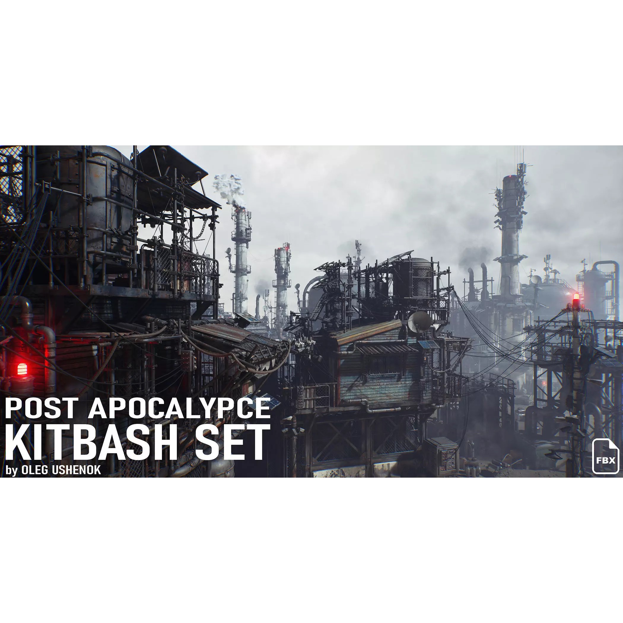 Post Apocalypse Survivor Environment Kitbash - Low-Poly 3D Model - View 2