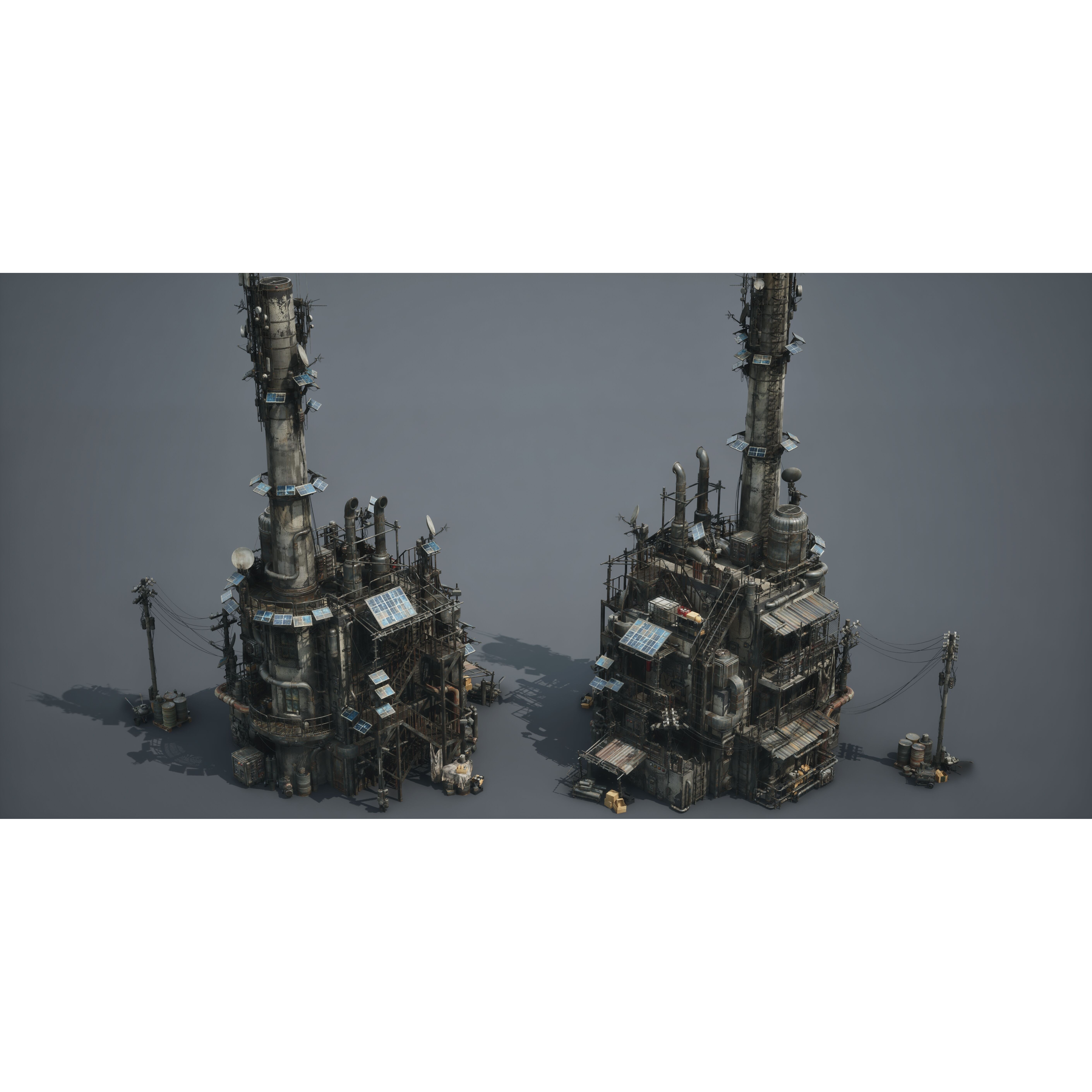 Post Apocalypse Survivor Environment Kitbash - Low-Poly 3D Model - View 21