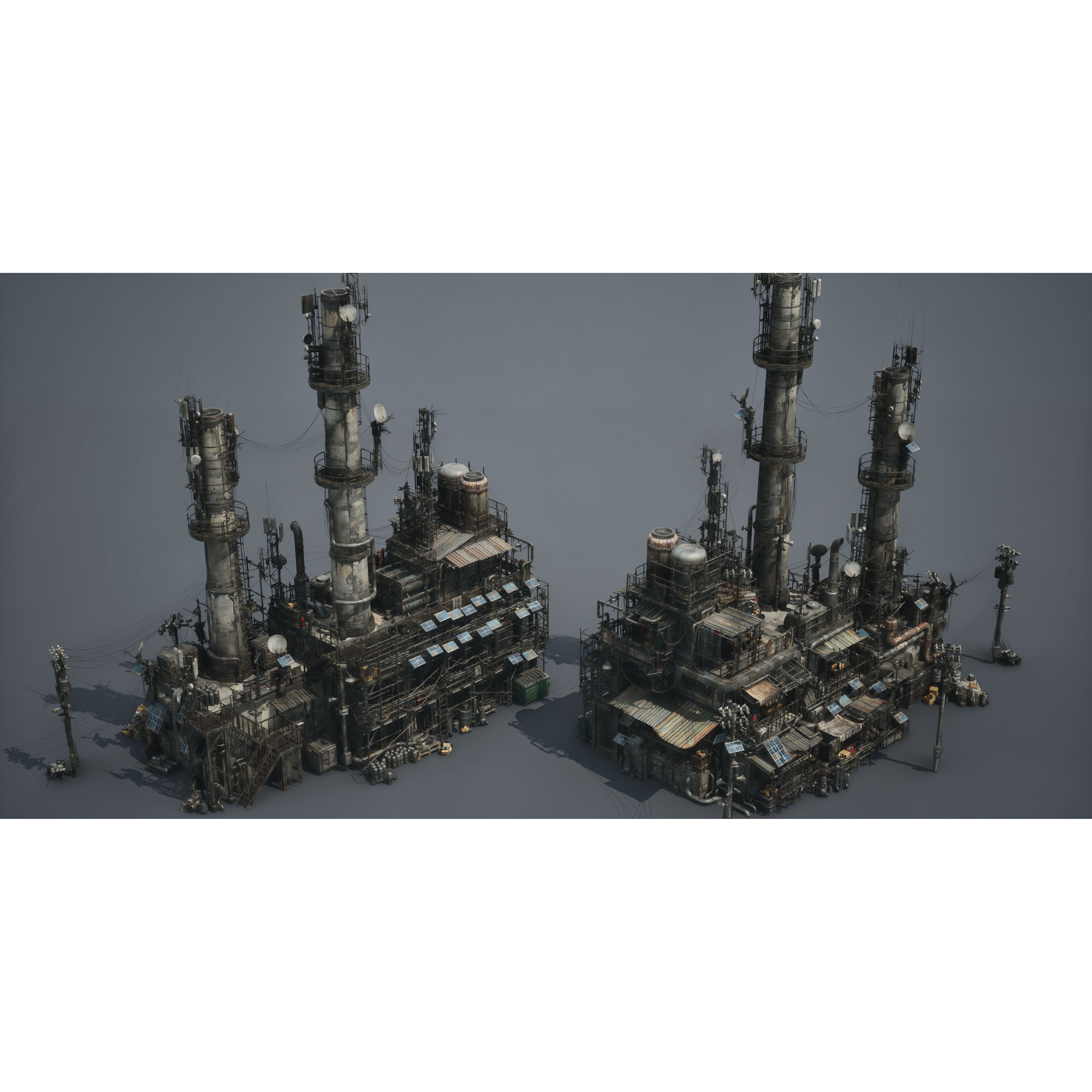 Post Apocalypse Survivor Environment Kitbash - Low-Poly 3D Model - View 23