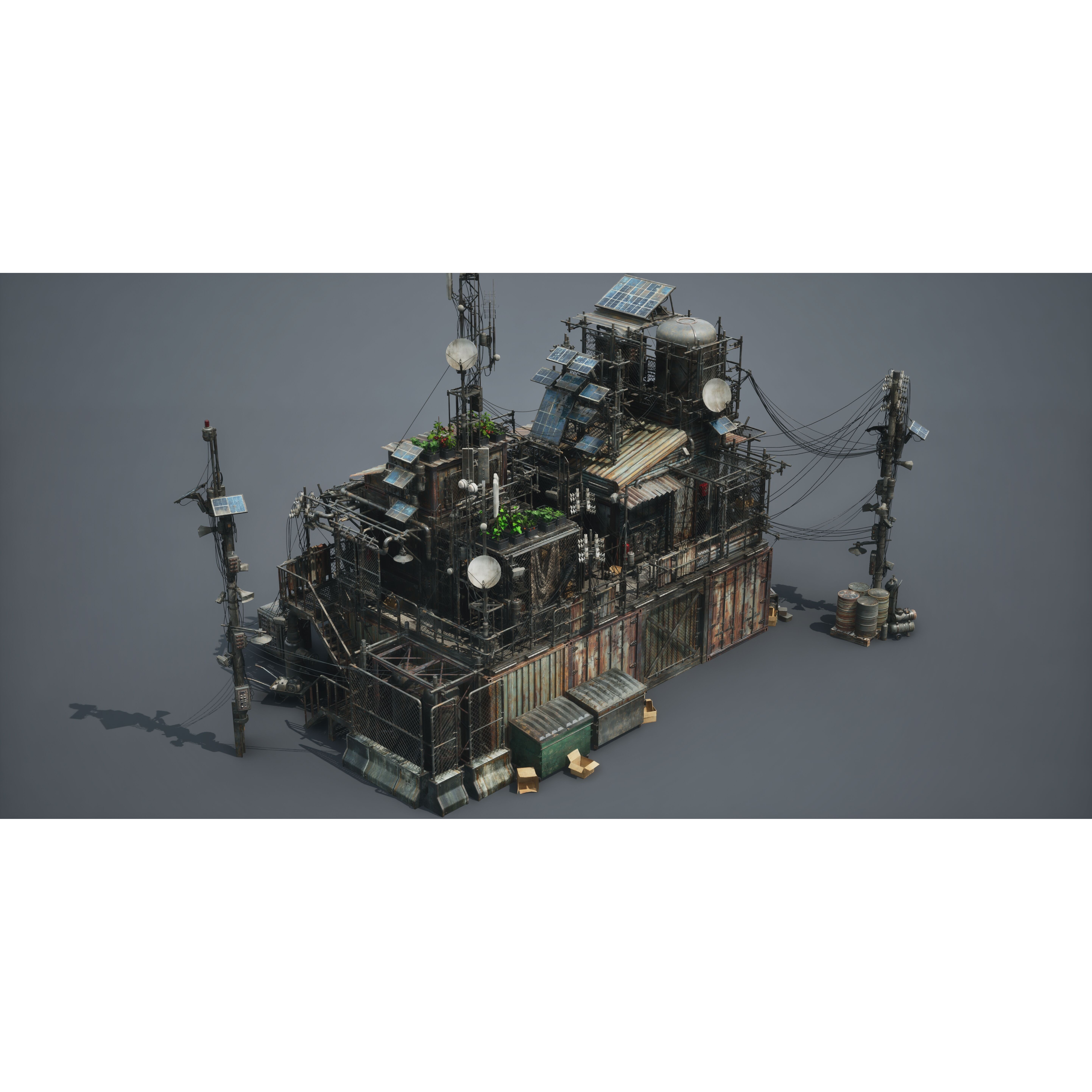 Post Apocalypse Survivor Environment Kitbash - Low-Poly 3D Model - View 30