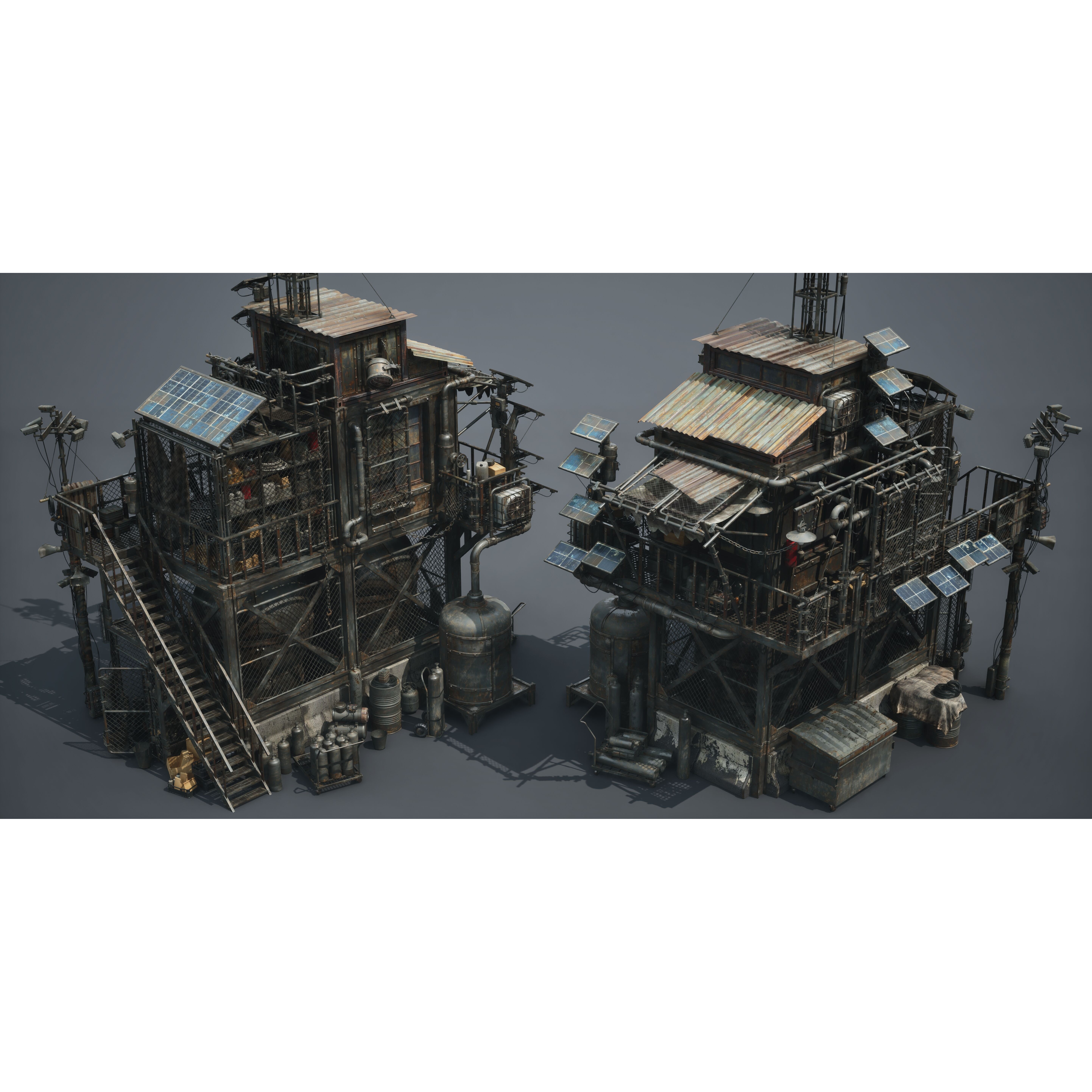 Post Apocalypse Survivor Environment Kitbash - Low-Poly 3D Model - View 31