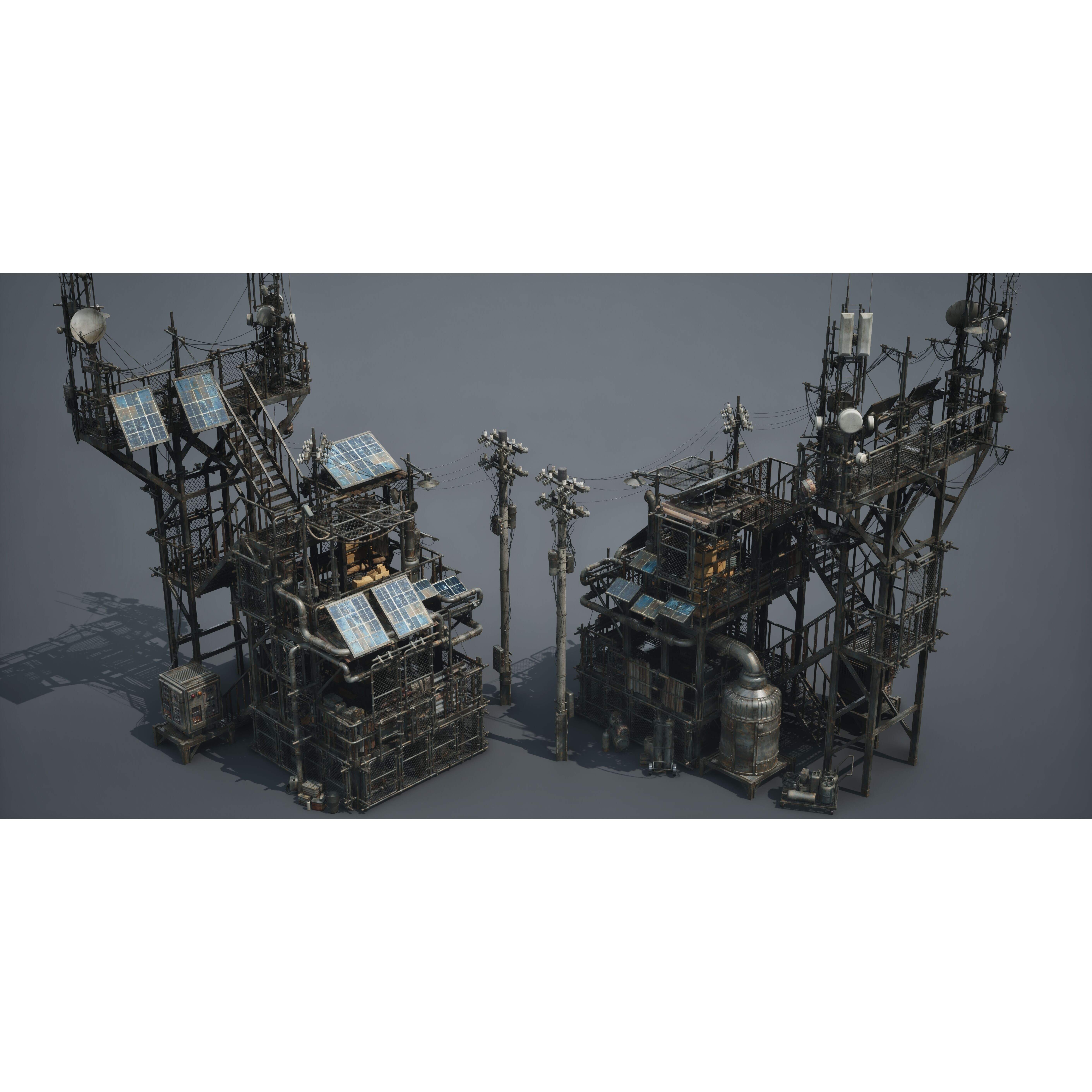 Post Apocalypse Survivor Environment Kitbash - Low-Poly 3D Model - View 32