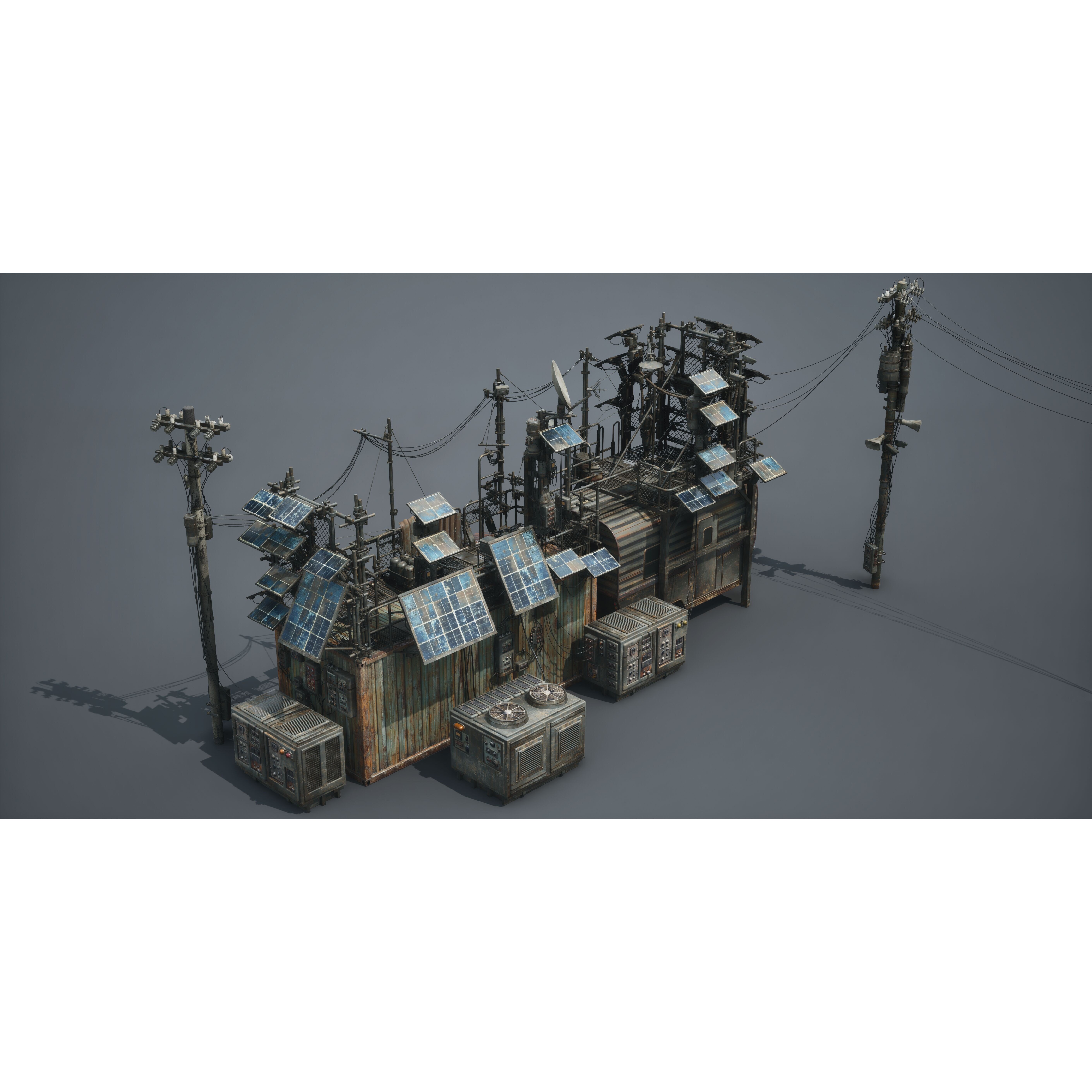 Post Apocalypse Survivor Environment Kitbash - Low-Poly 3D Model - View 37