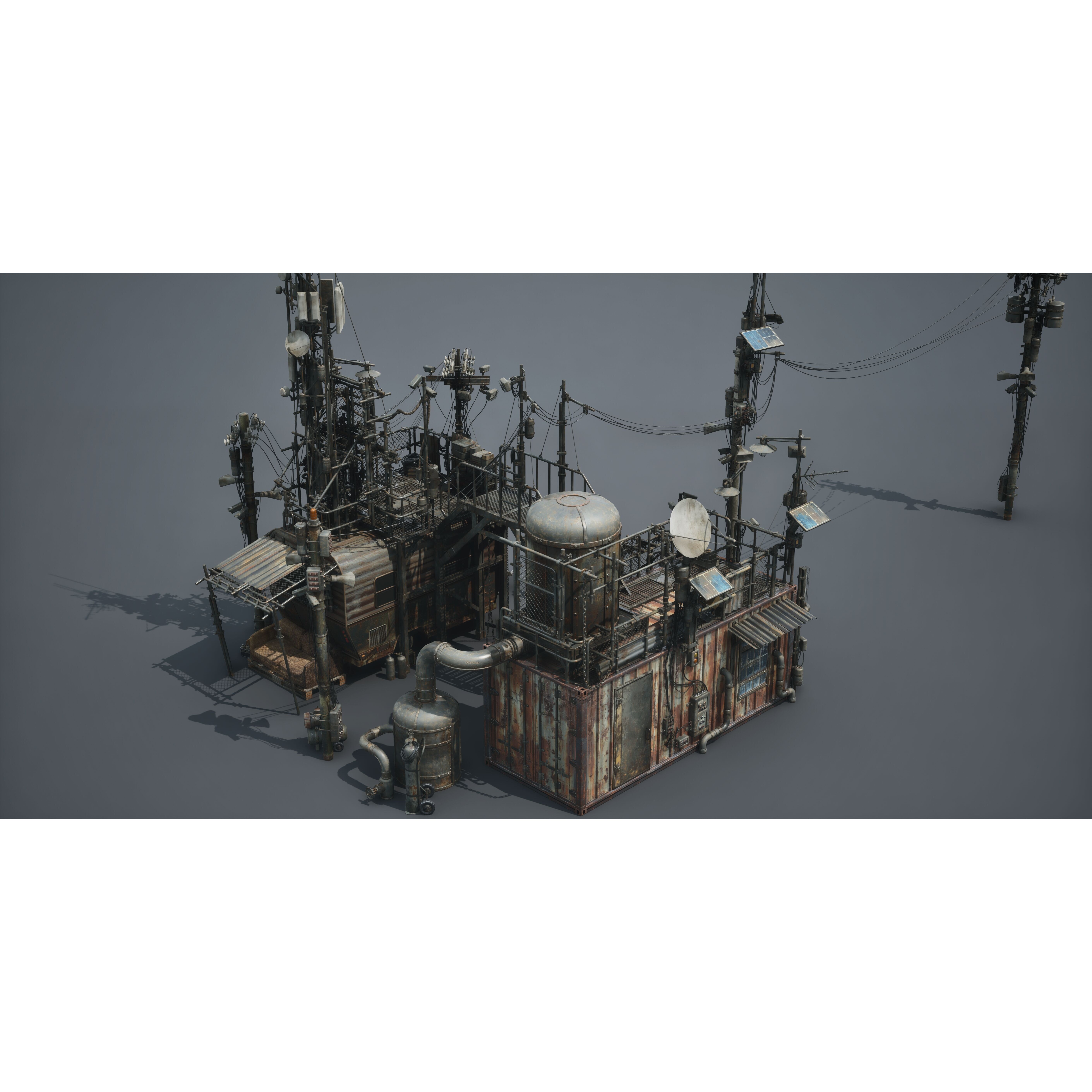 Post Apocalypse Survivor Environment Kitbash - Low-Poly 3D Model - View 42