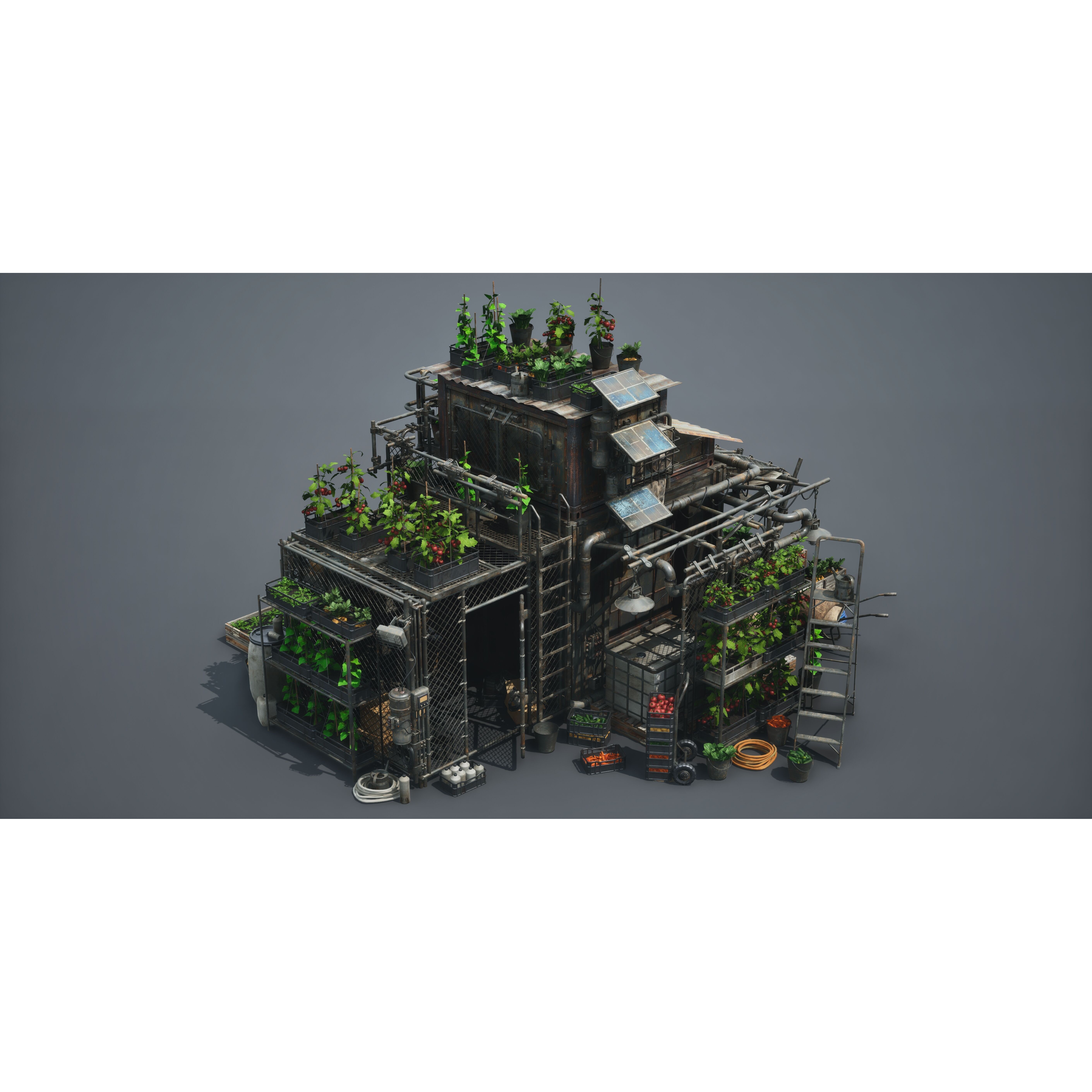 Post Apocalypse Survivor Environment Kitbash - Low-Poly 3D Model - View 47