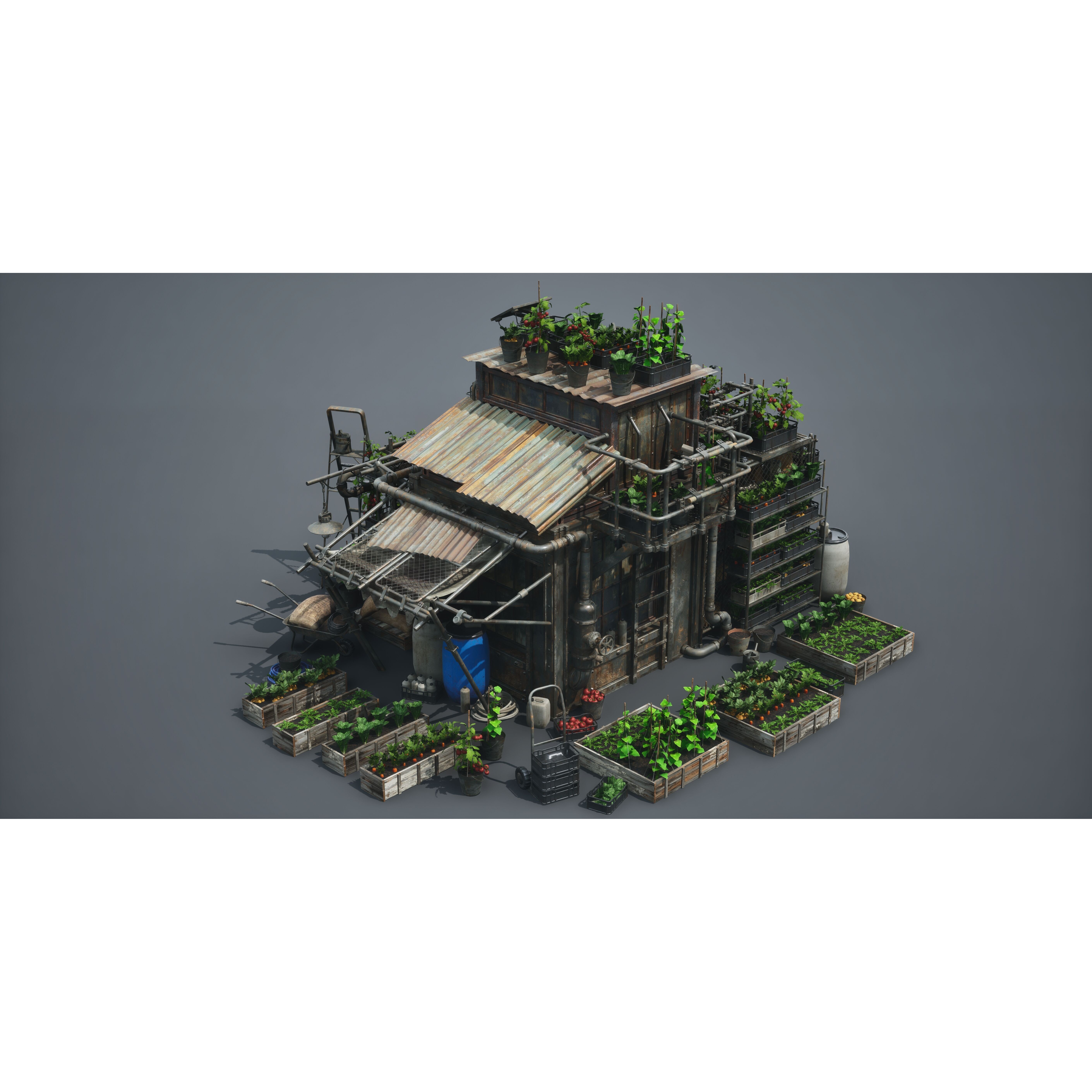 Post Apocalypse Survivor Environment Kitbash - Low-Poly 3D Model - View 48