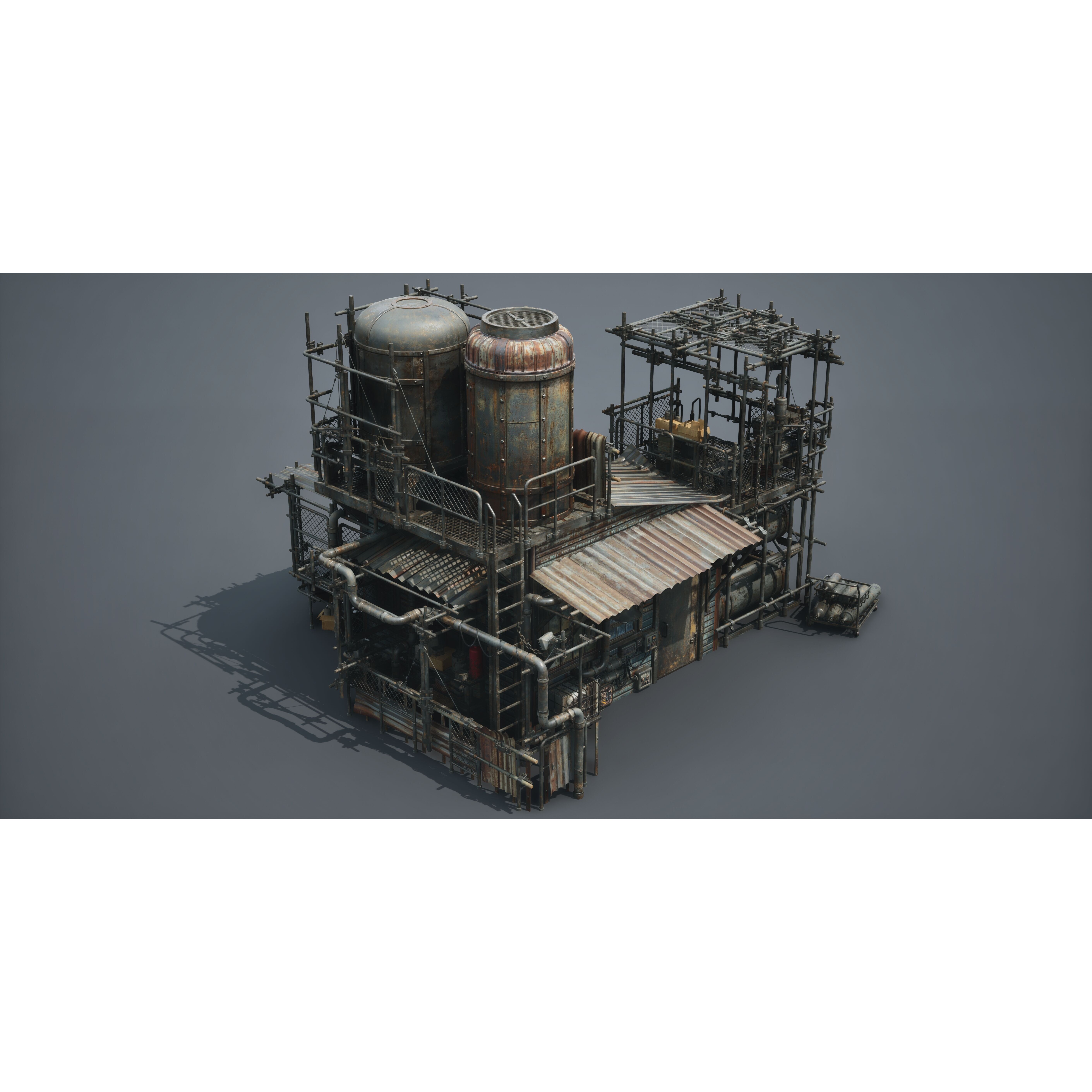 Post Apocalypse Survivor Environment Kitbash - Low-Poly 3D Model - View 51