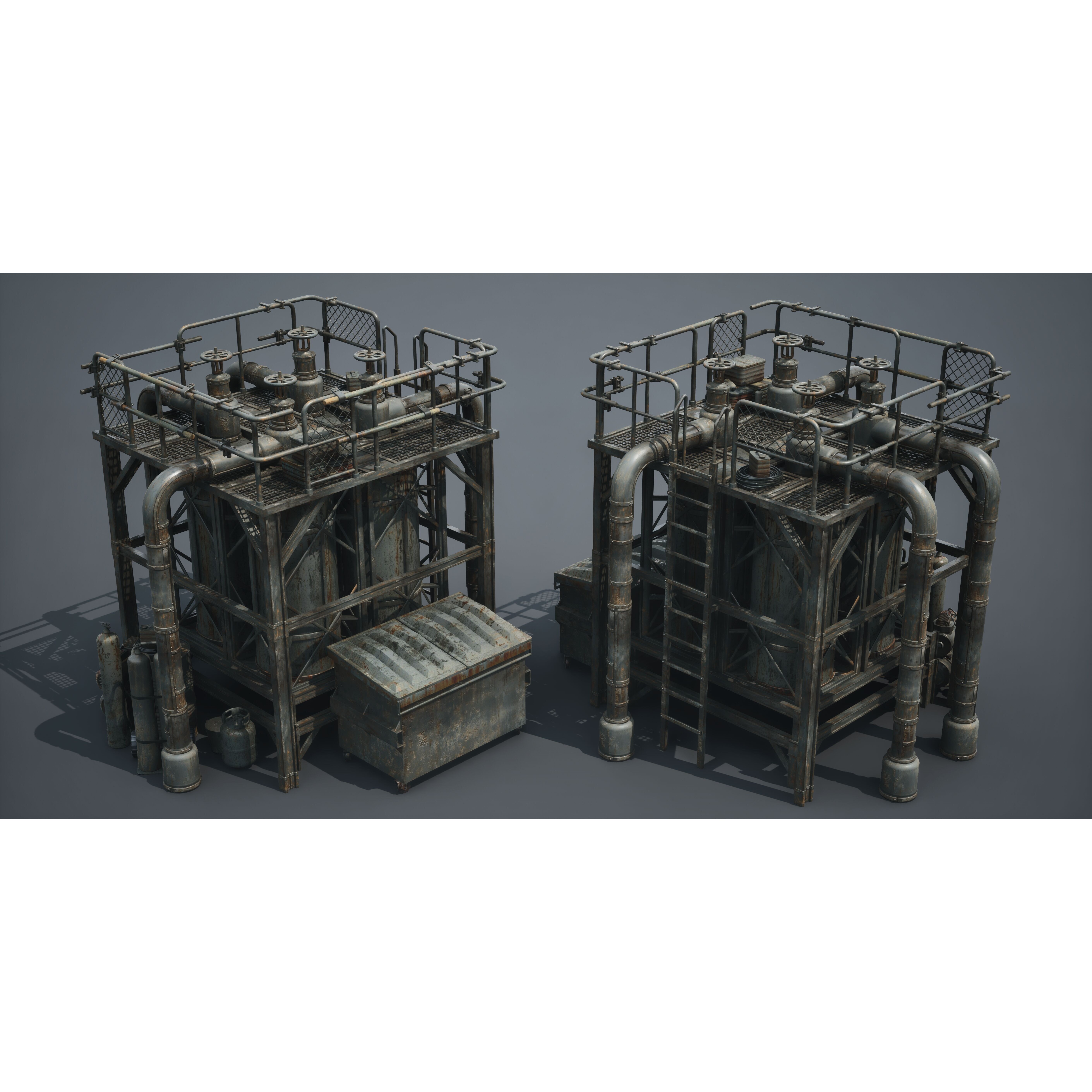 Post Apocalypse Survivor Environment Kitbash - Low-Poly 3D Model - View 56
