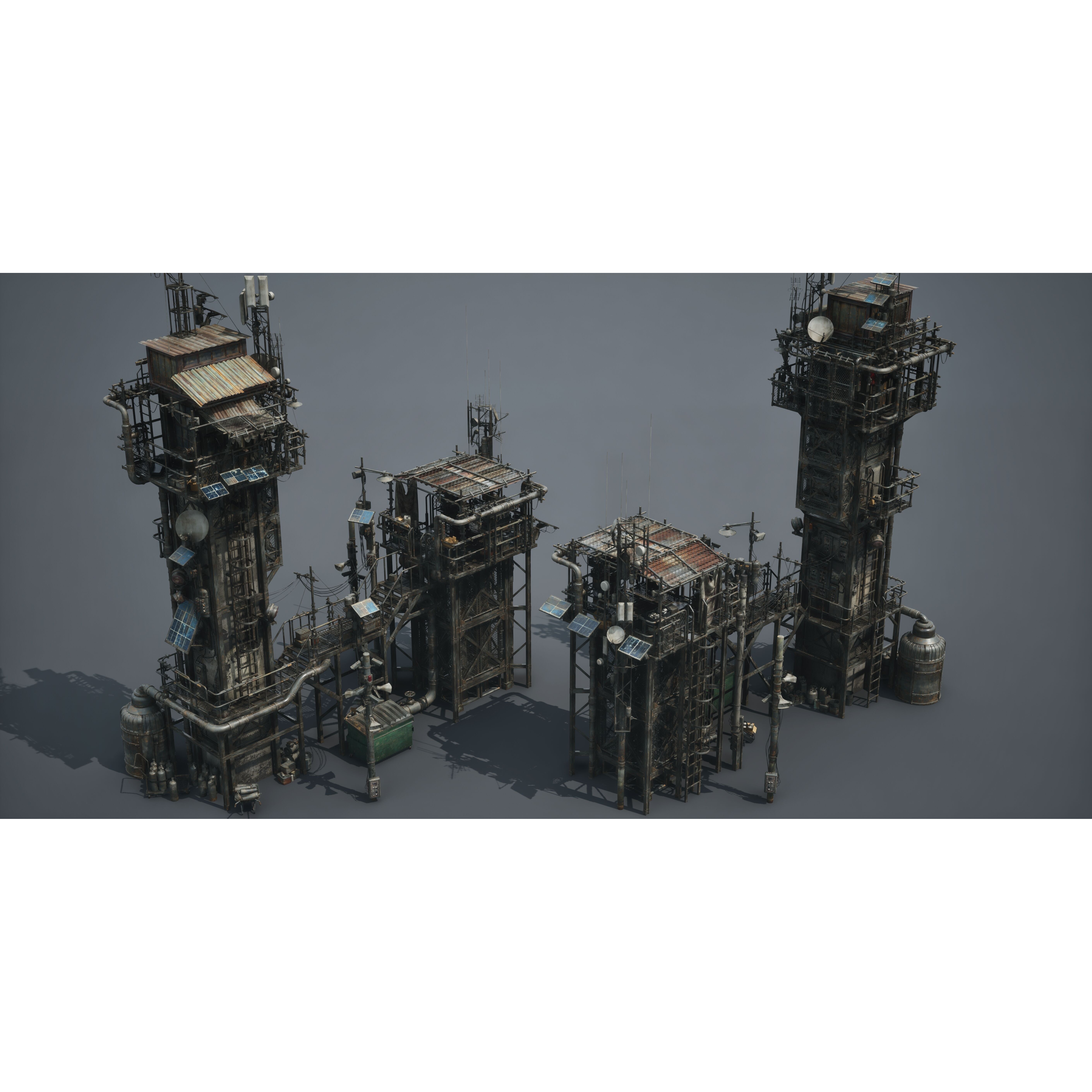 Post Apocalypse Survivor Environment Kitbash - Low-Poly 3D Model - View 58