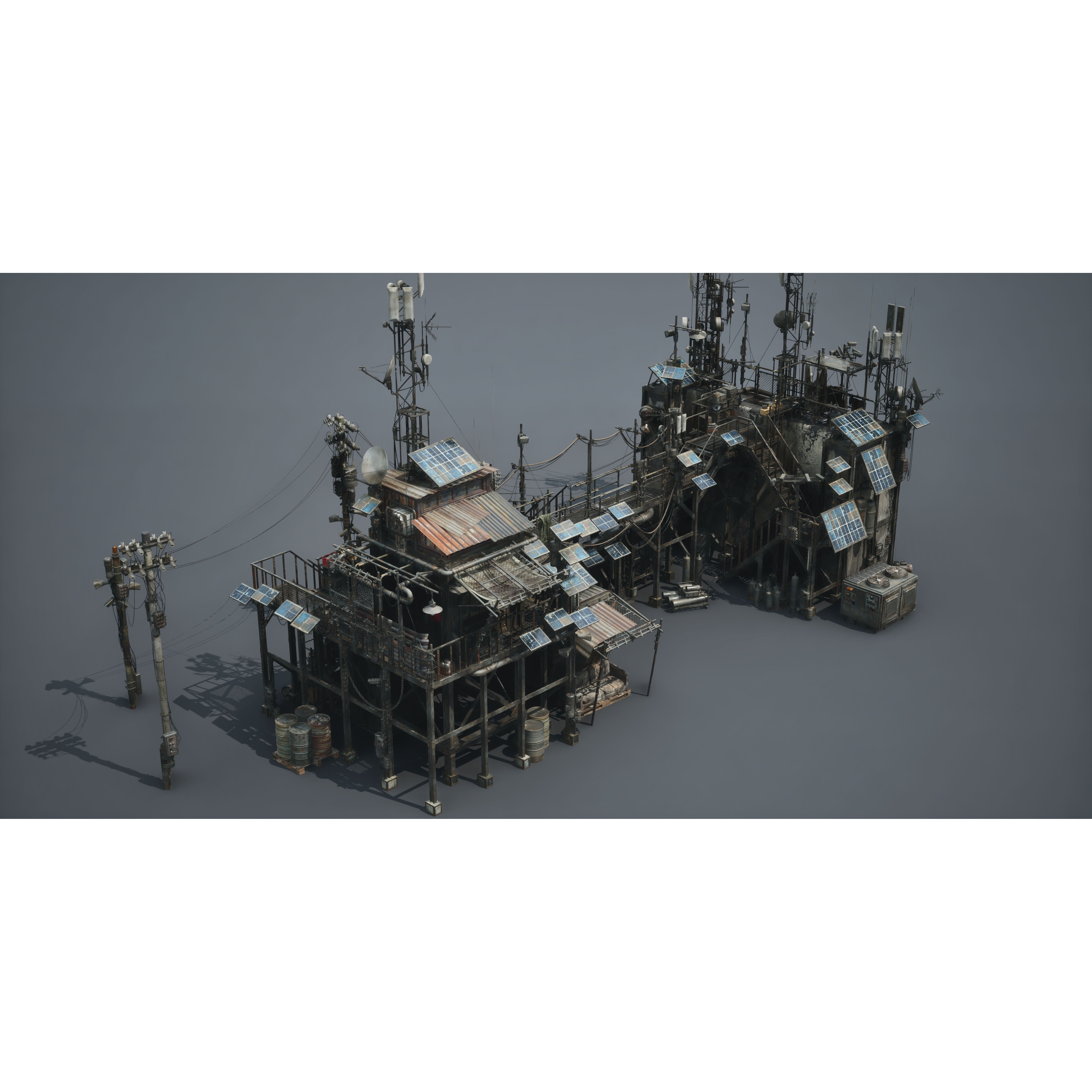 Post Apocalypse Survivor Environment Kitbash - Low-Poly 3D Model - View 59