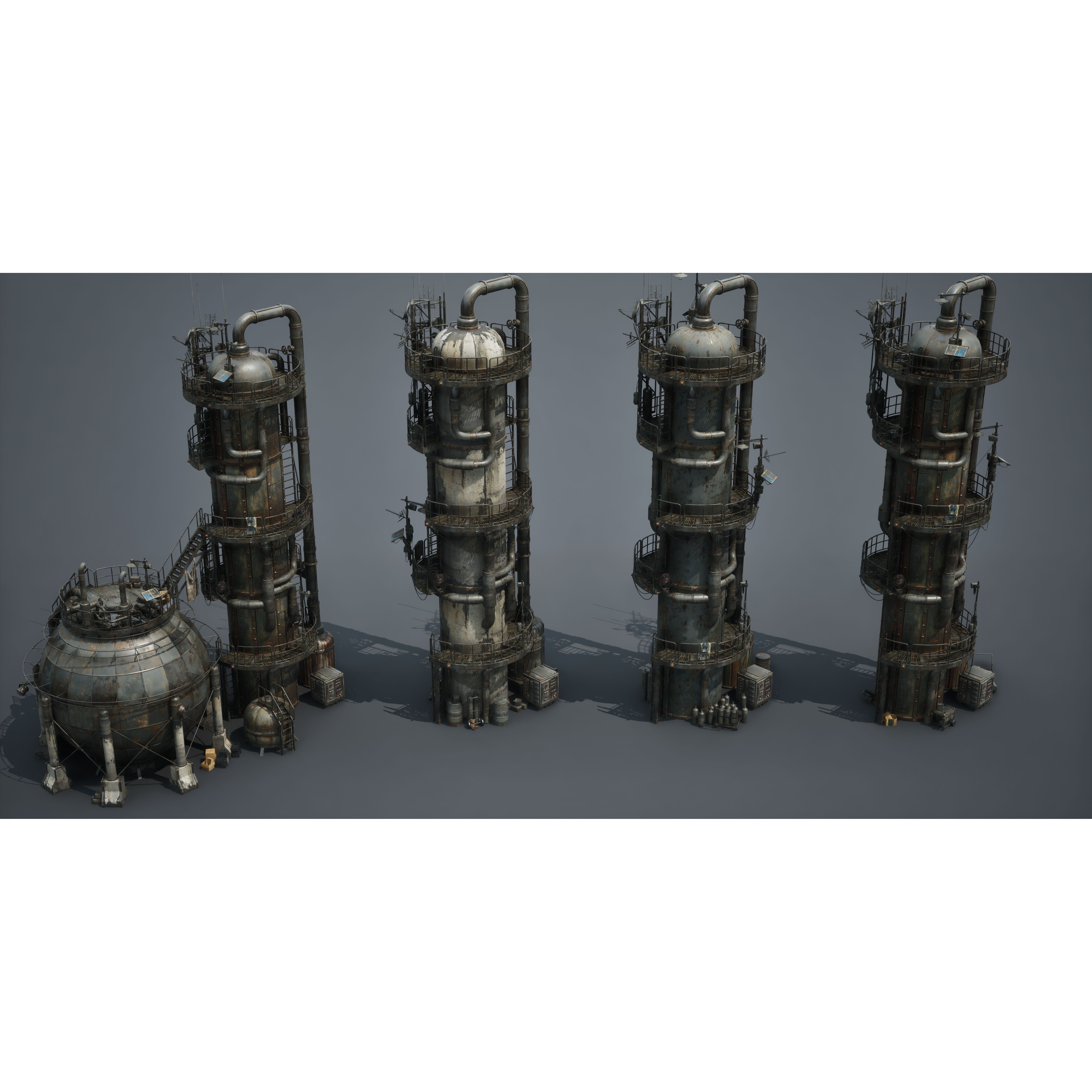 Post Apocalypse Survivor Environment Kitbash - Low-Poly 3D Model - View 64