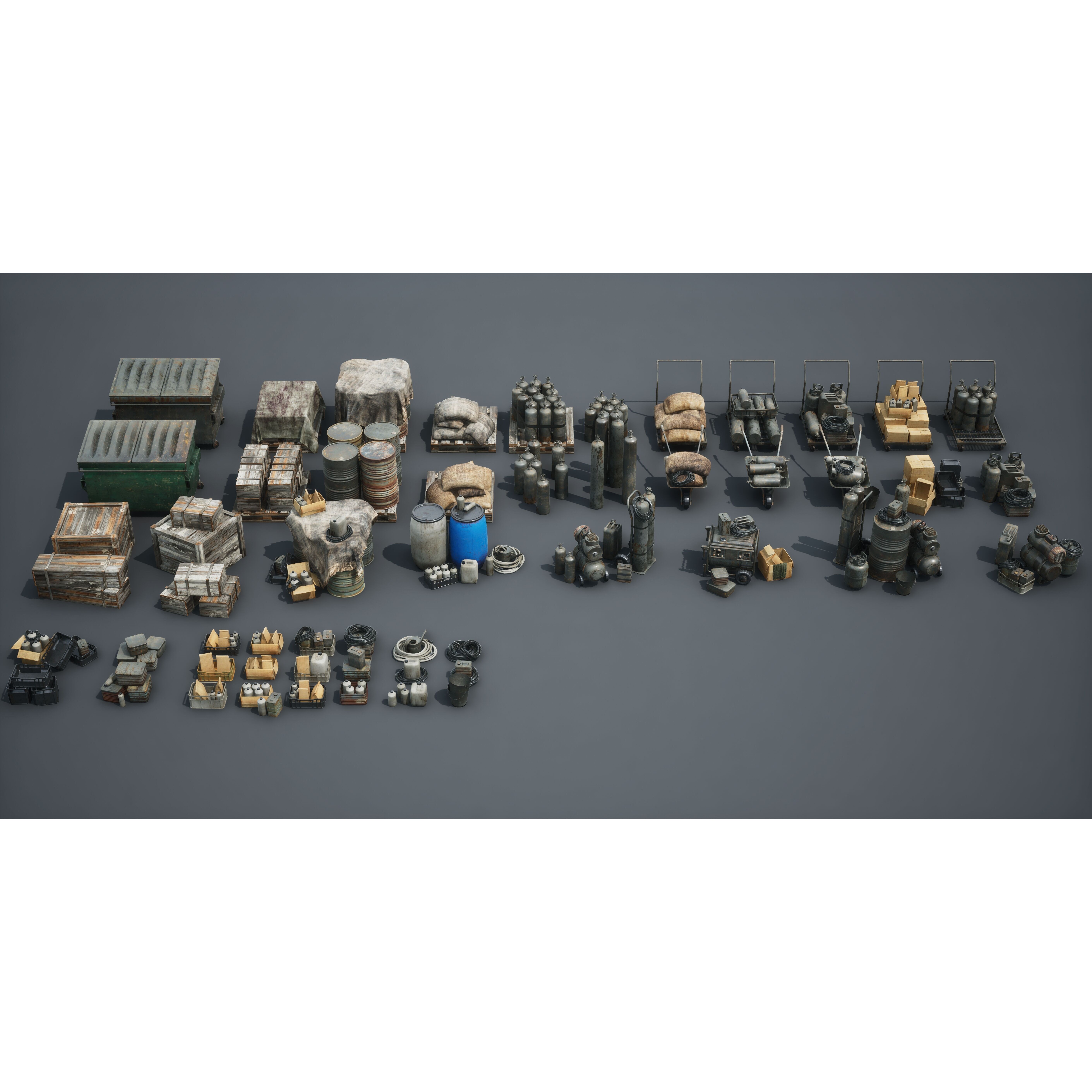 Post Apocalypse Survivor Environment Kitbash - Low-Poly 3D Model - View 73