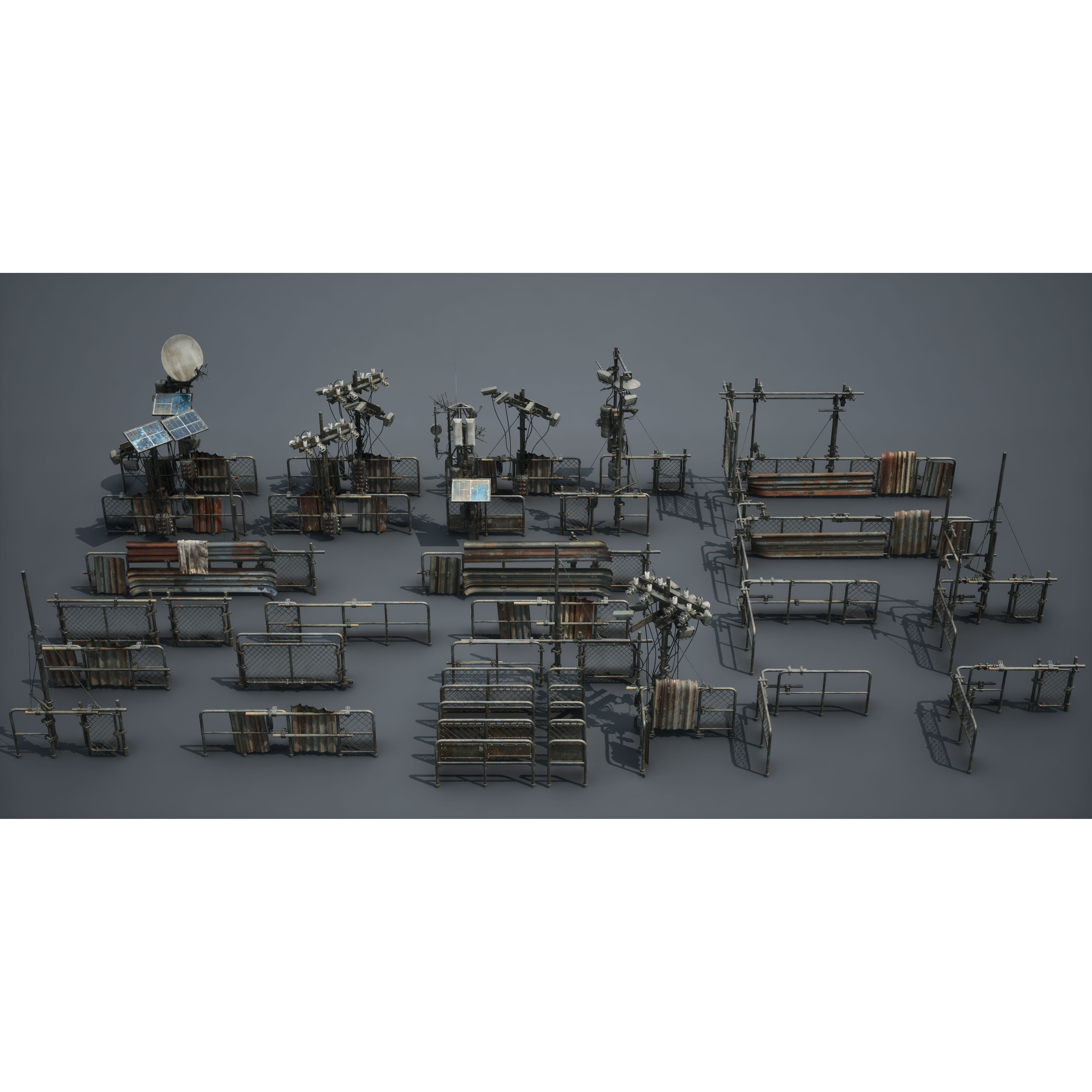 Post Apocalypse Survivor Environment Kitbash - Low-Poly 3D Model - View 76