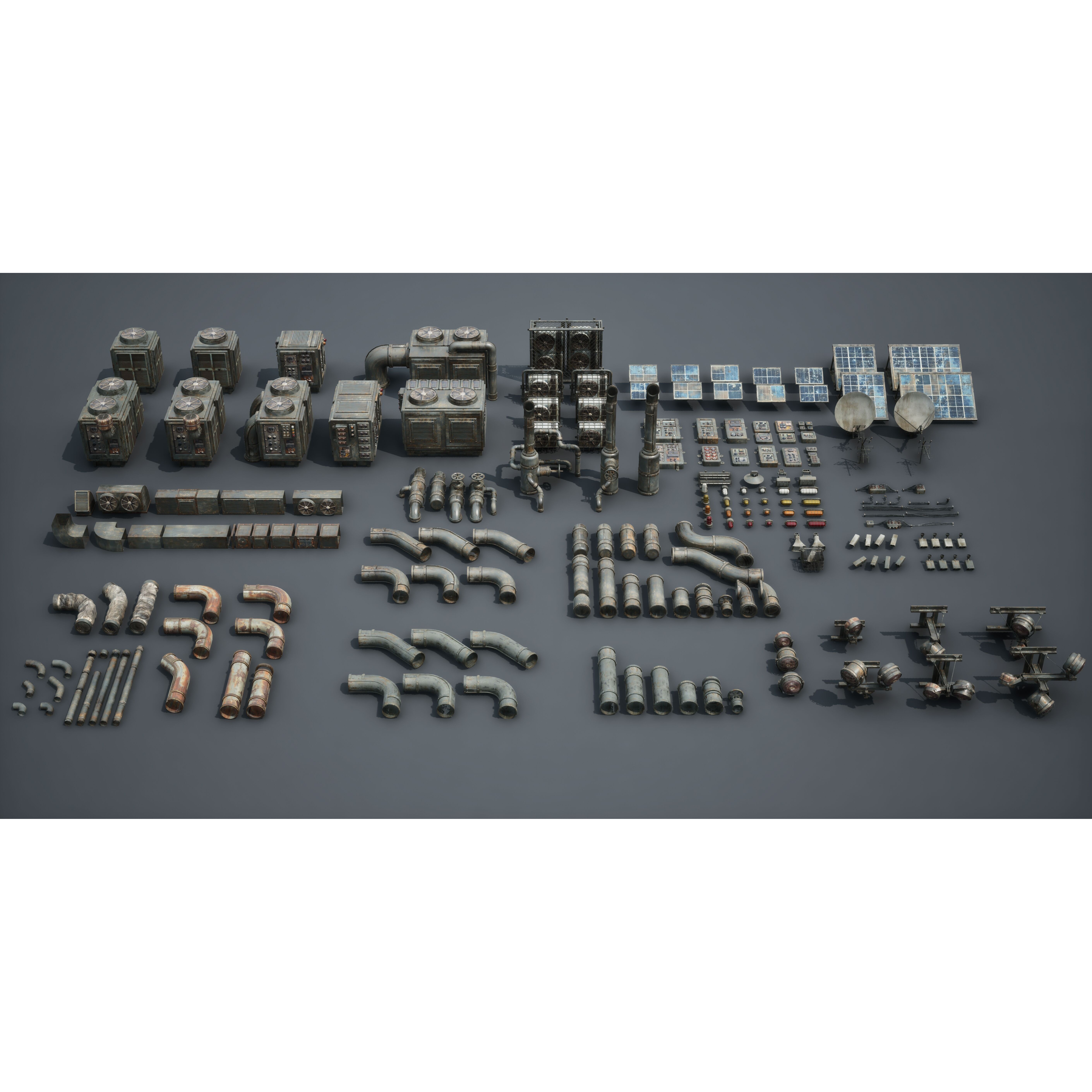 Post Apocalypse Survivor Environment Kitbash - Low-Poly 3D Model - View 81