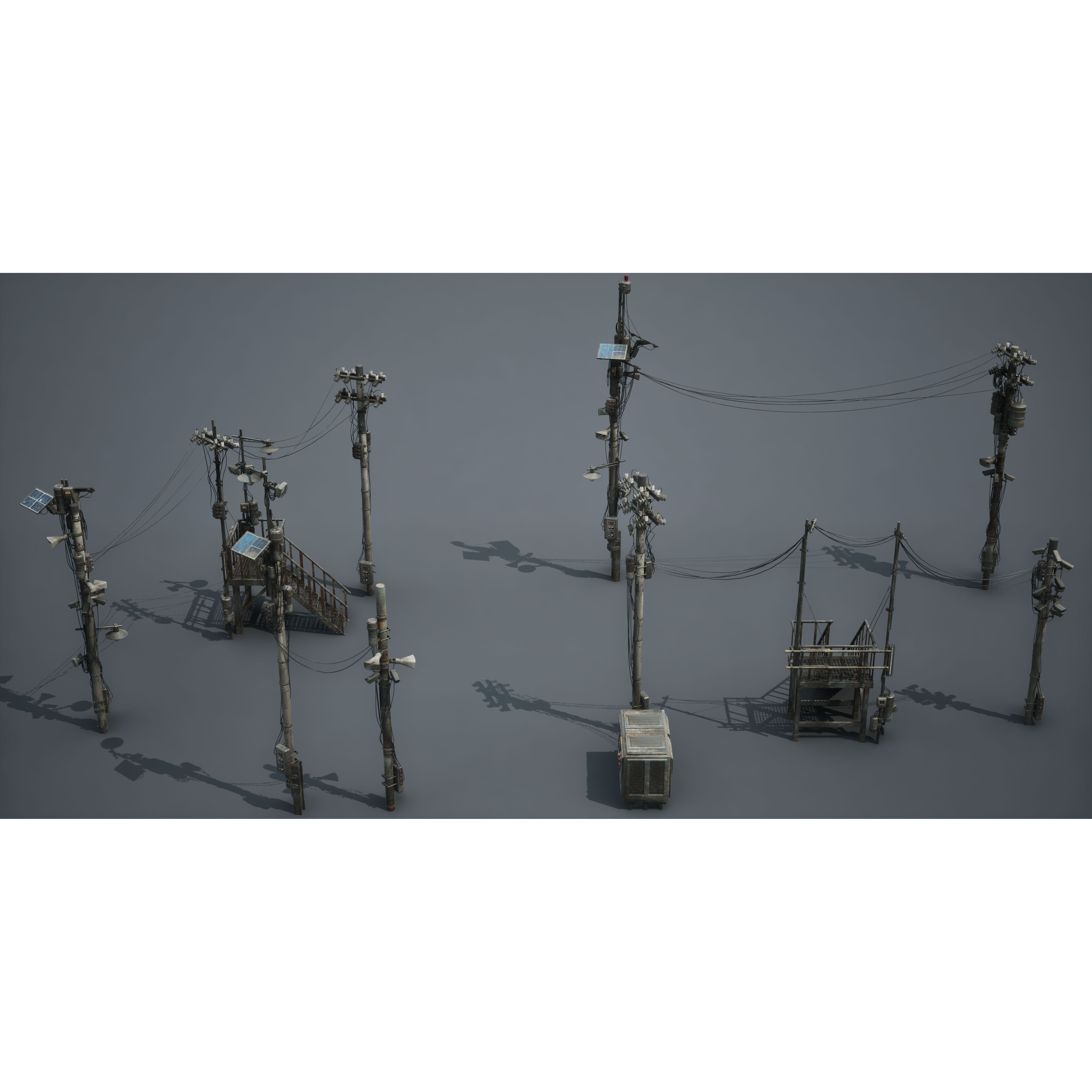 Post Apocalypse Survivor Environment Kitbash - Low-Poly 3D Model - View 84