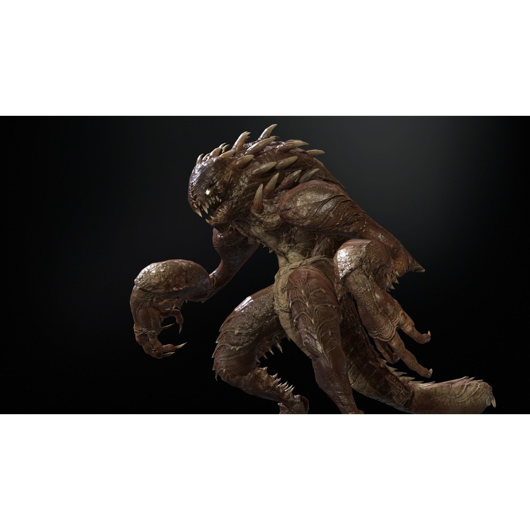MutantR4 3D Model – Low Poly Character with Rigging and Animation - View 12