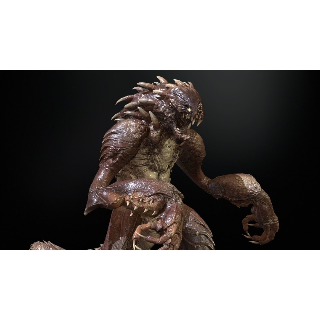 MutantR4 3D Model – Low Poly Character with Rigging and Animation - View 14