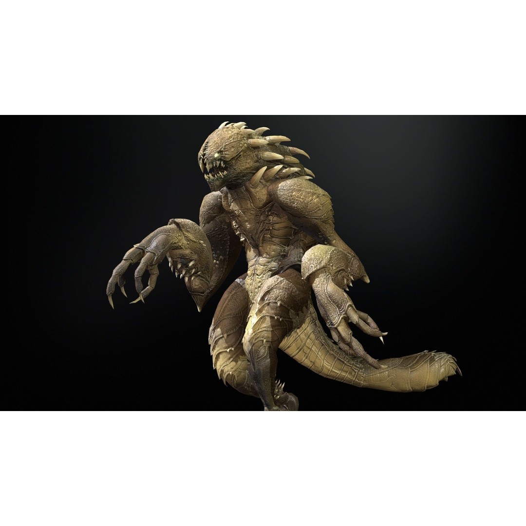 MutantR4 3D Model – Low Poly Character with Rigging and Animation - View 15