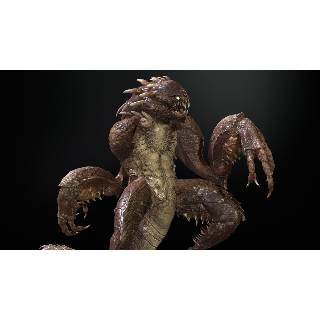 MutantR4 3D Model – Low Poly Character with Rigging and Animation - View 16