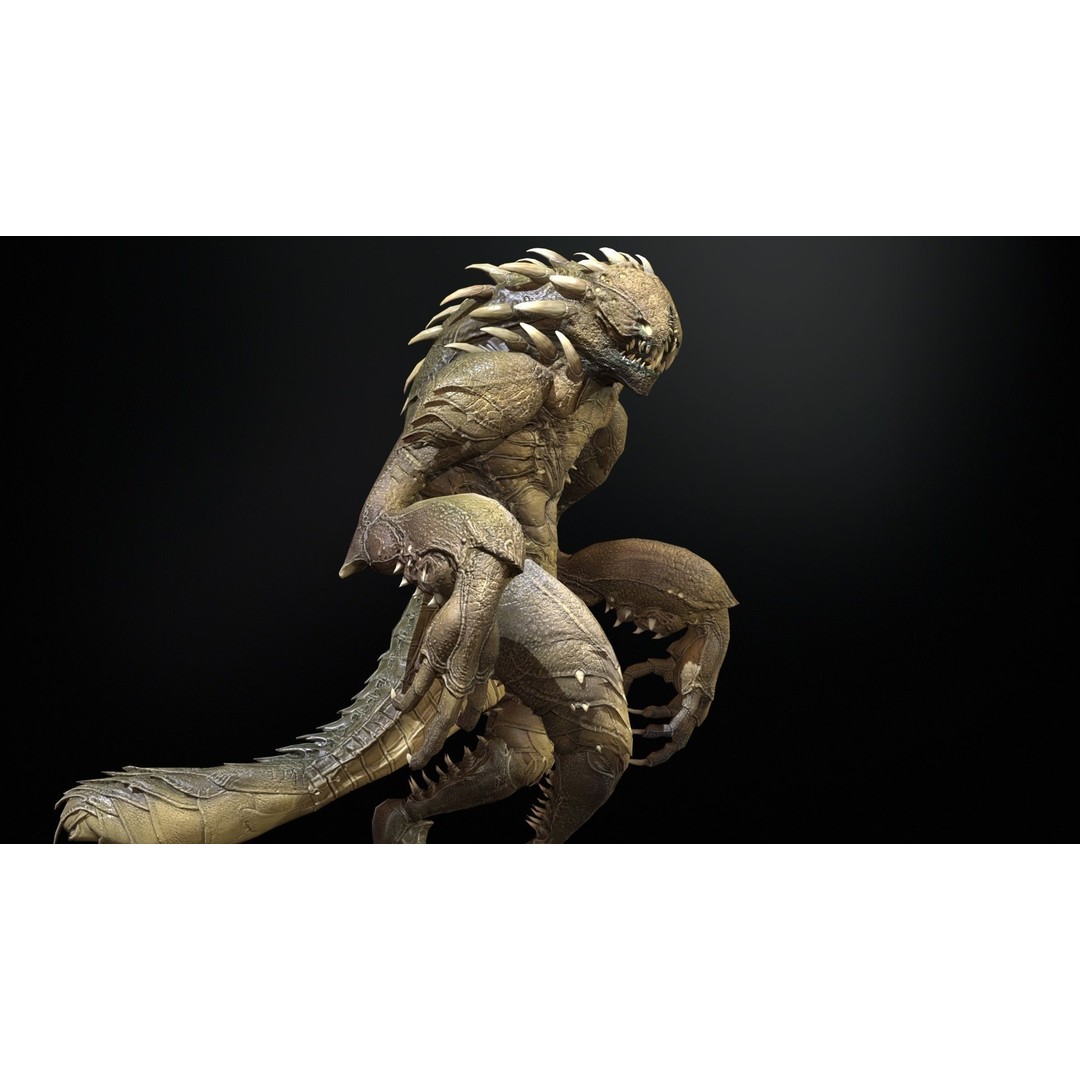 MutantR4 3D Model – Low Poly Character with Rigging and Animation - View 17