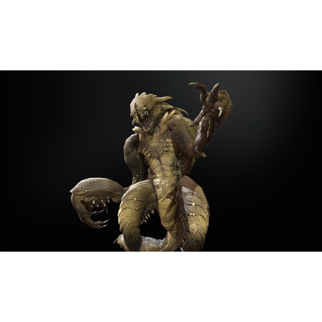 MutantR4 3D Model – Low Poly Character with Rigging and Animation - View 18