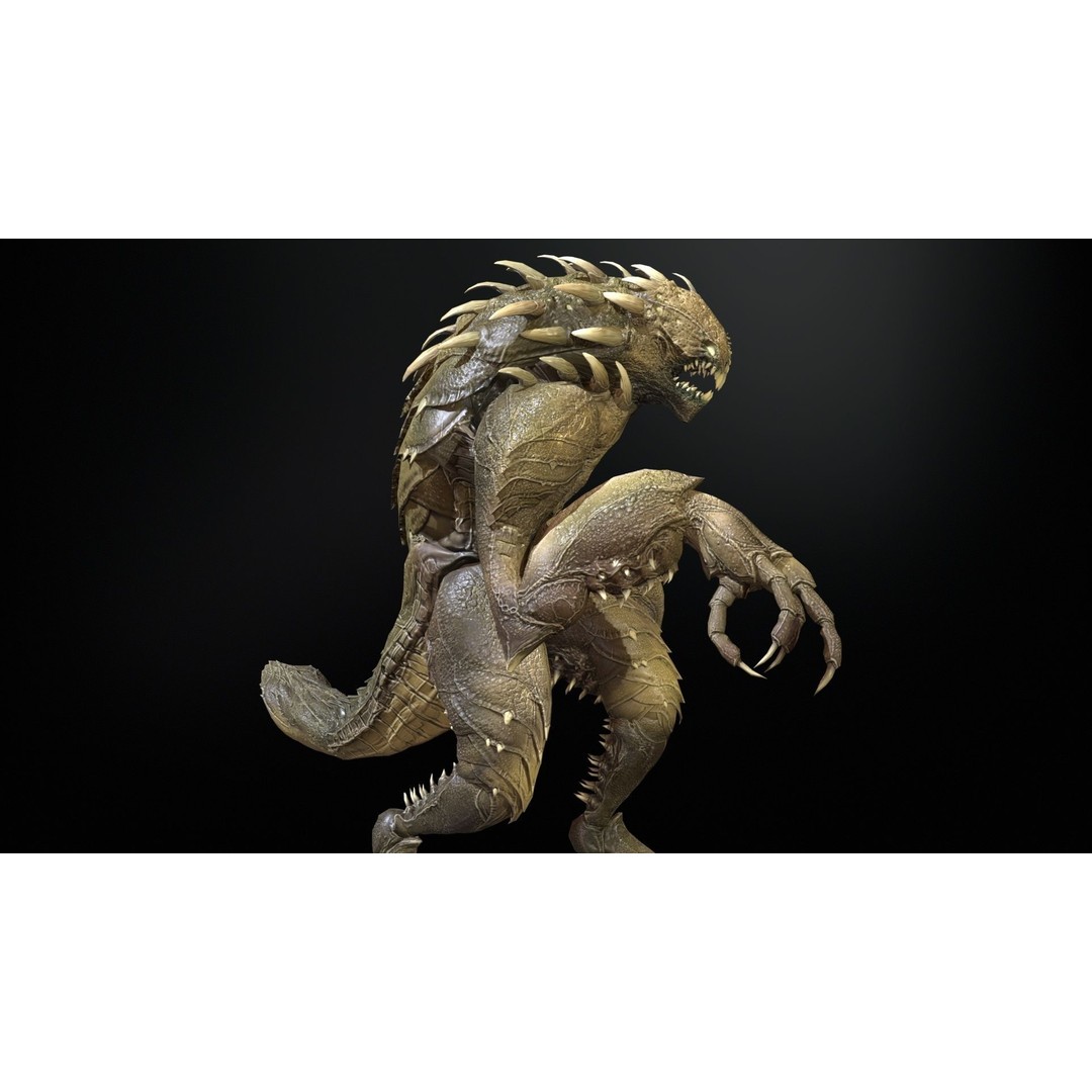 MutantR4 3D Model – Low Poly Character with Rigging and Animation - View 19
