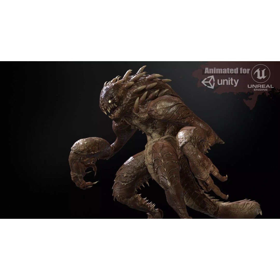 MutantR4 3D Model – Low Poly Character with Rigging and Animation - View 2