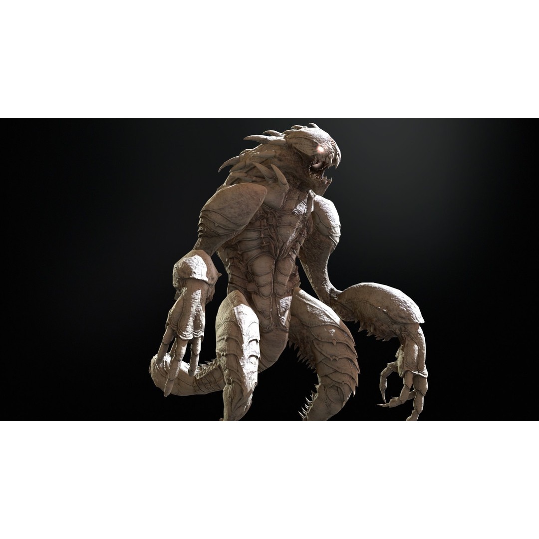 MutantR4 3D Model – Low Poly Character with Rigging and Animation - View 21