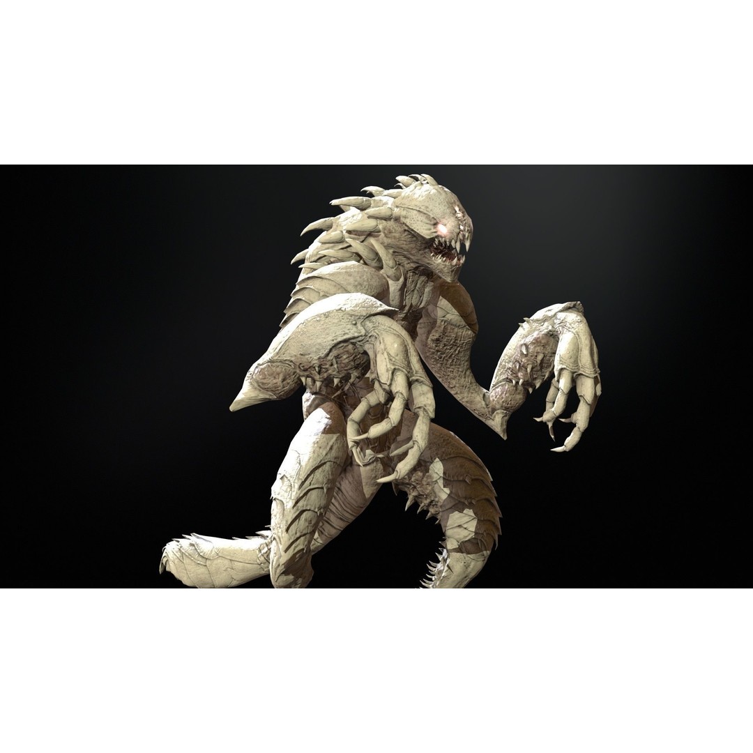 MutantR4 3D Model – Low Poly Character with Rigging and Animation - View 23