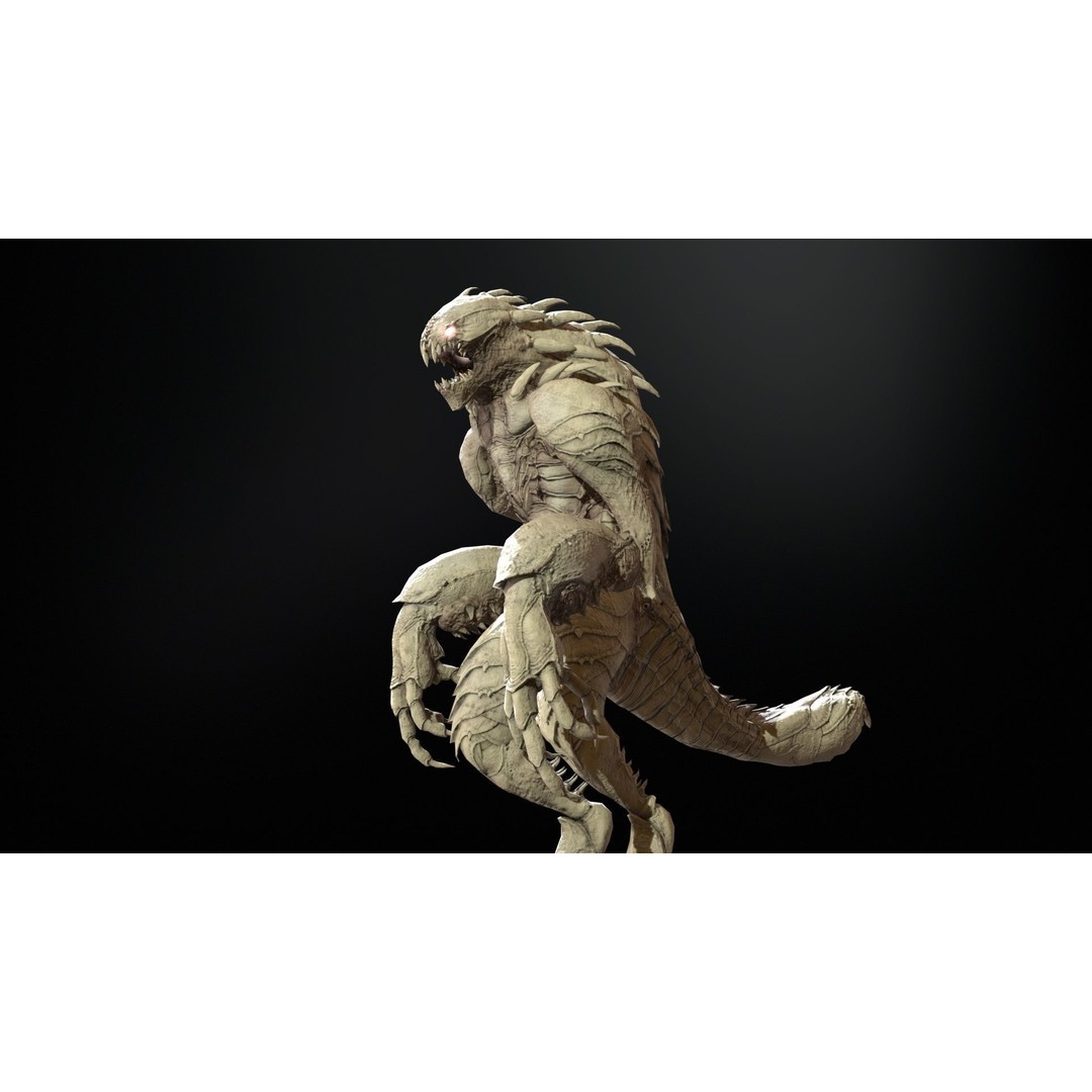 MutantR4 3D Model – Low Poly Character with Rigging and Animation - View 25