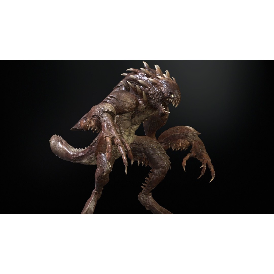 MutantR4 3D Model – Low Poly Character with Rigging and Animation - View 3