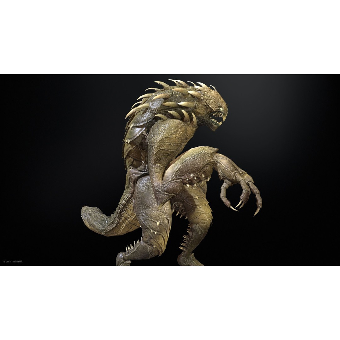 MutantR4 3D Model – Low Poly Character with Rigging and Animation - View 35