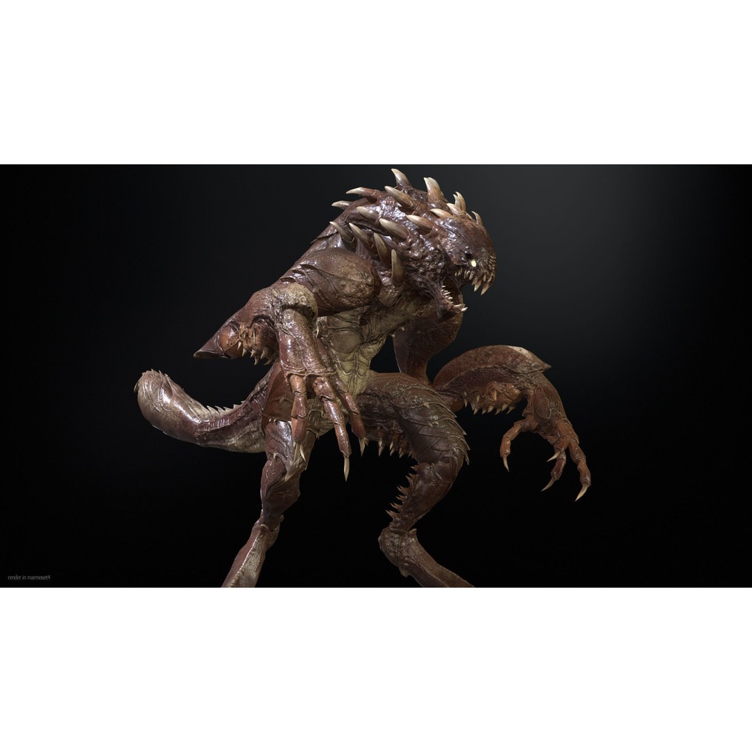 MutantR4 3D Model – Low Poly Character with Rigging and Animation - View 37