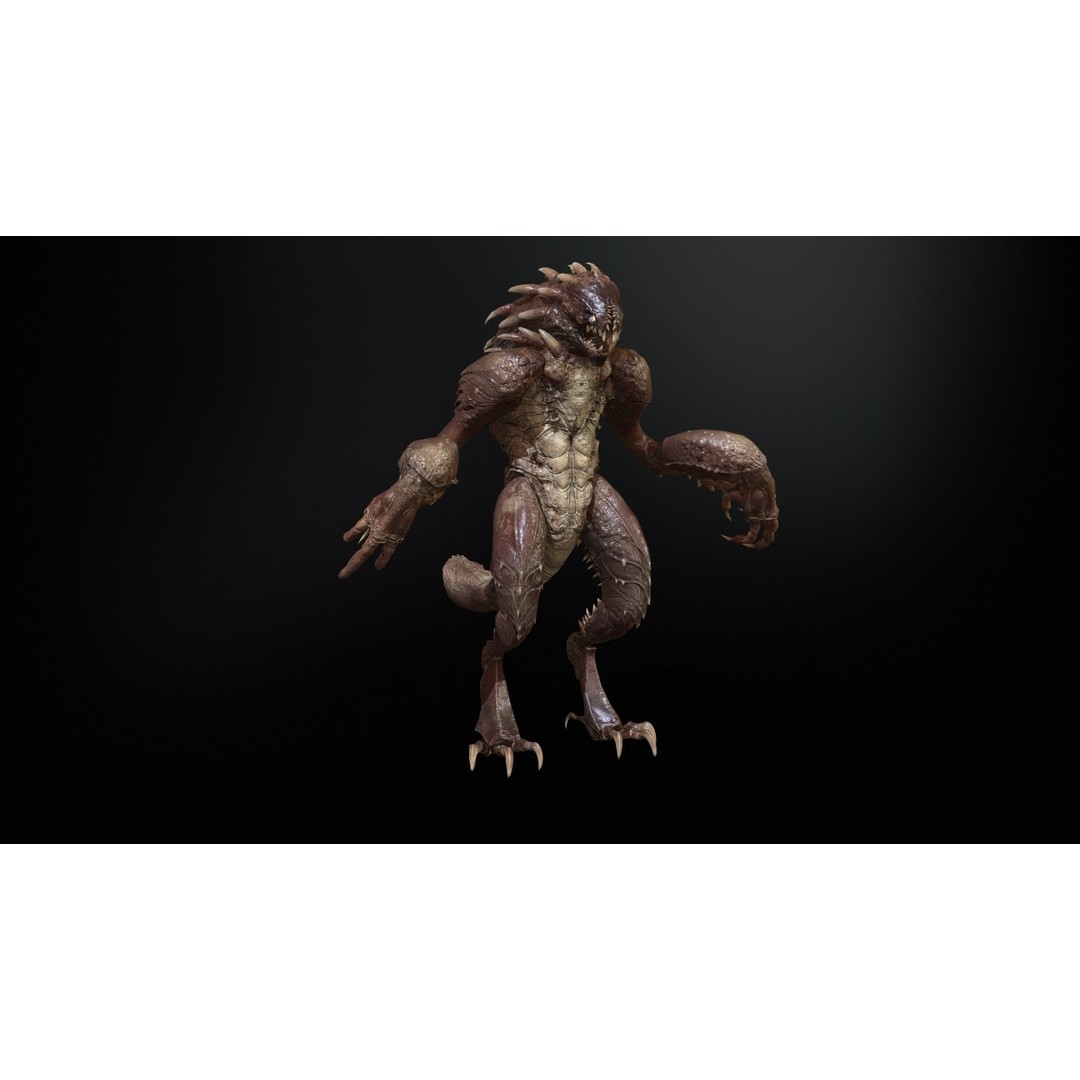 MutantR4 3D Model – Low Poly Character with Rigging and Animation - View 4