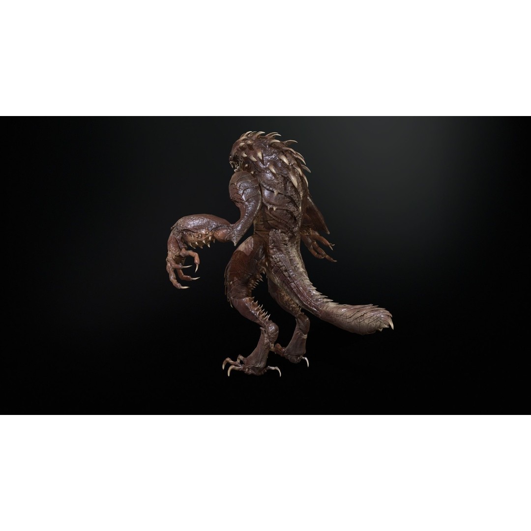 MutantR4 3D Model – Low Poly Character with Rigging and Animation - View 6