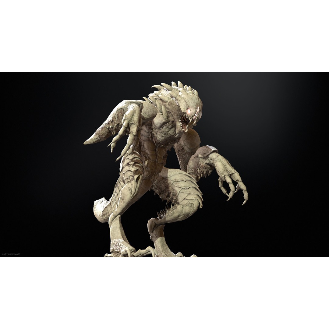 MutantR4 3D Model – Low Poly Character with Rigging and Animation - View 7