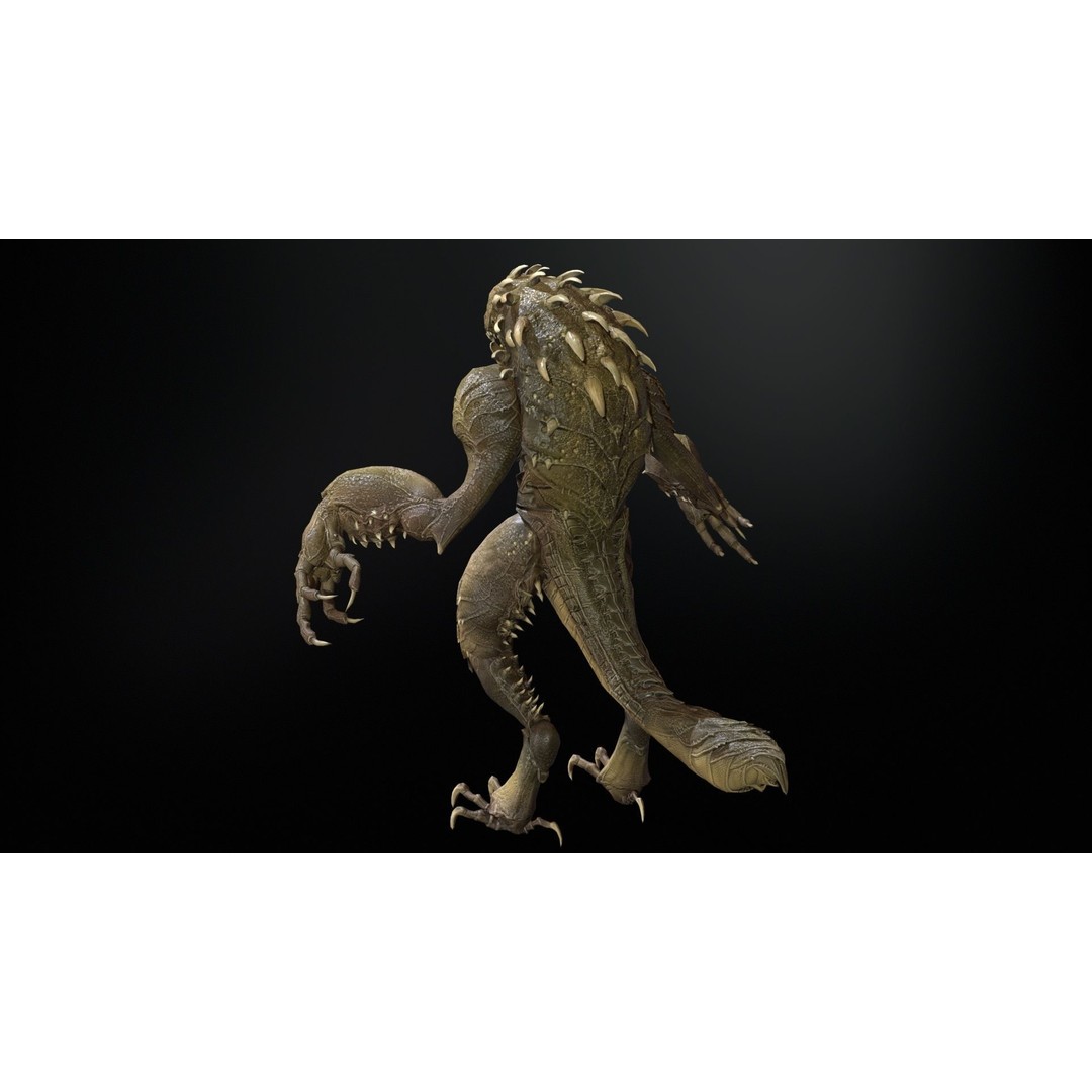 MutantR4 3D Model – Low Poly Character with Rigging and Animation - View 8