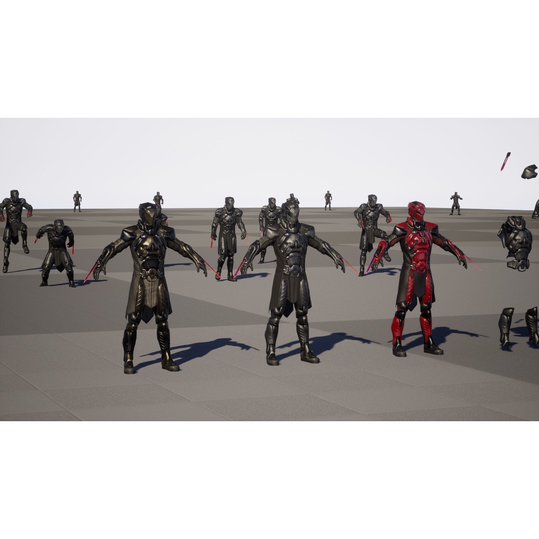 CyberSuit 06 3D Model – Low Poly Sci-Fi Character, Rigged, FBX