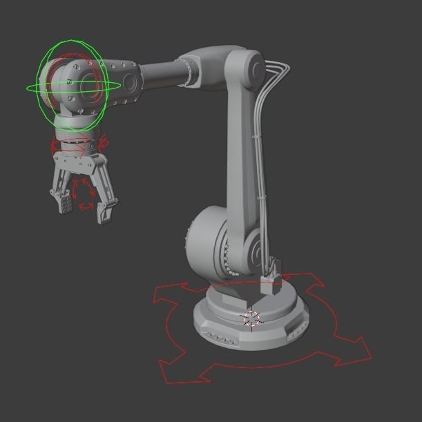 Industrial Robot Arm - Rigged PBR 3D Model