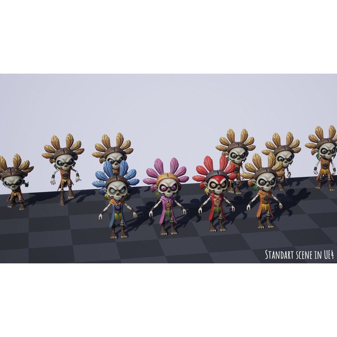Stylized Forest Spirit 3D Model – Low Poly Game Asset, FBX - View 12